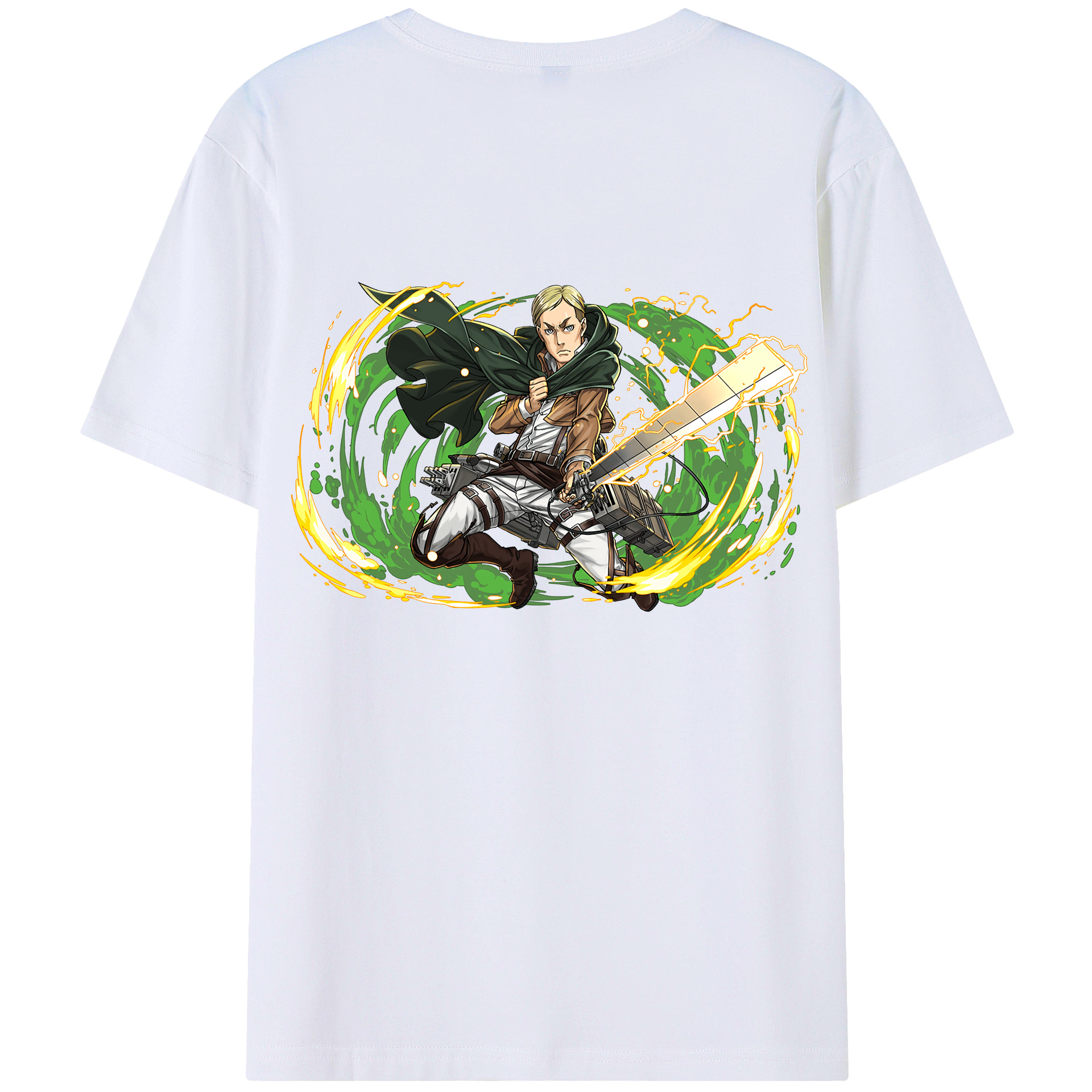 （画像用） 進撃の巨人 エルヴィン・スミス Attack on Titan Erwin Smith レディース半袖Tシャツ(バックプリント)