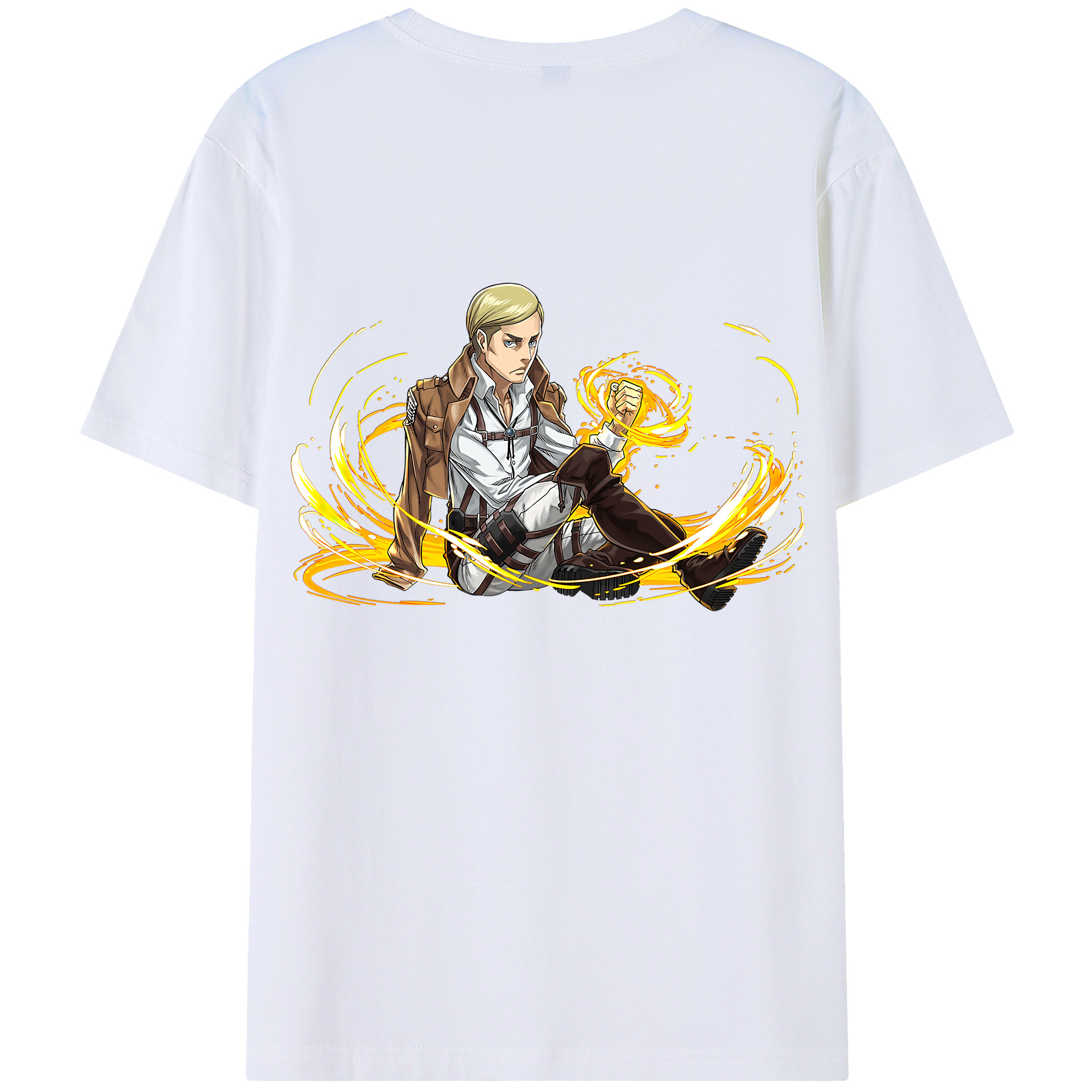 （画像用） 進撃の巨人 エルヴィン・スミス Attack on Titan Erwin Smith レディース半袖Tシャツ(バックプリント)