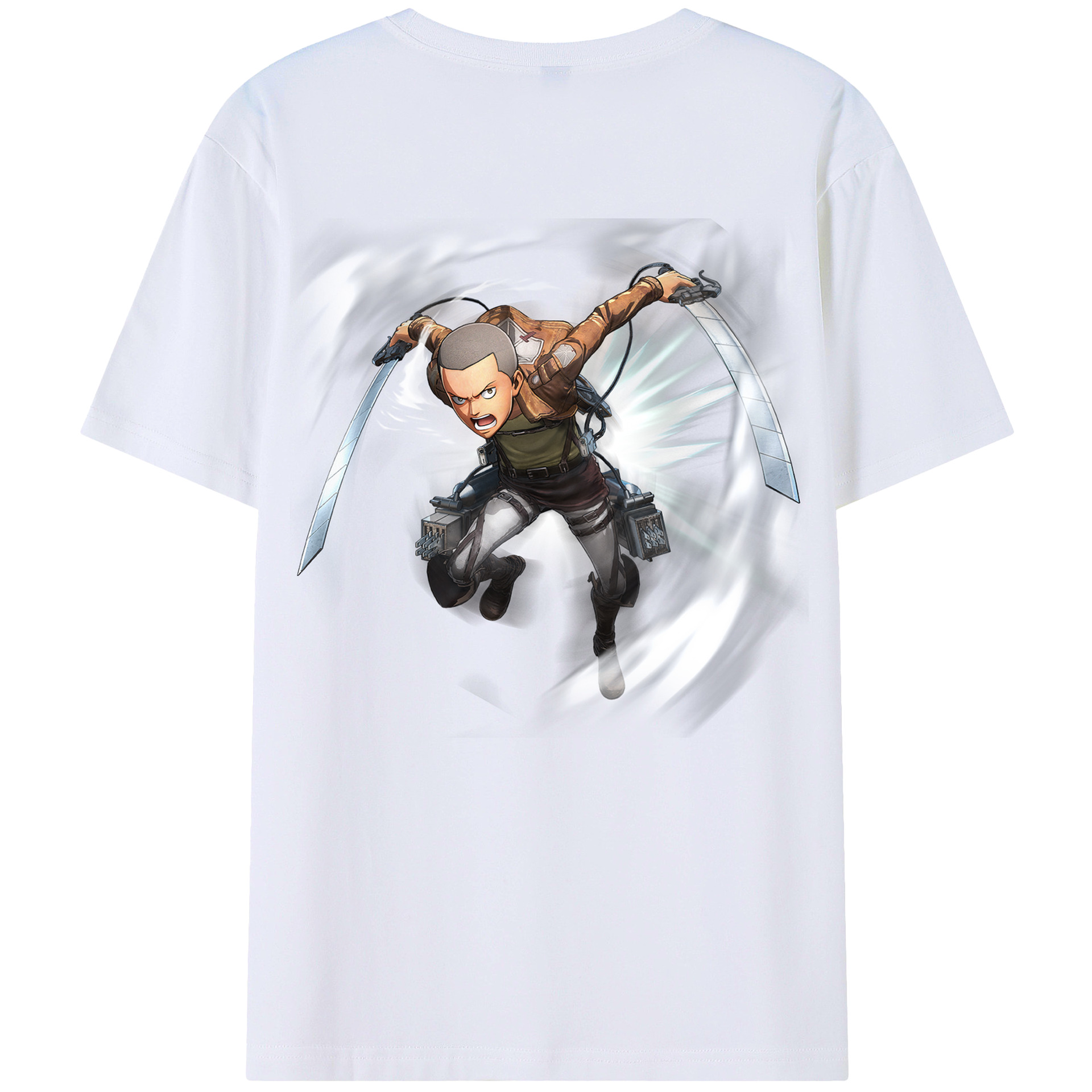 （画像用） 進撃の巨人 コニー·スプリンガー Attack on Titan Connie Springer レディース半袖Tシャツ(バックプリント)
