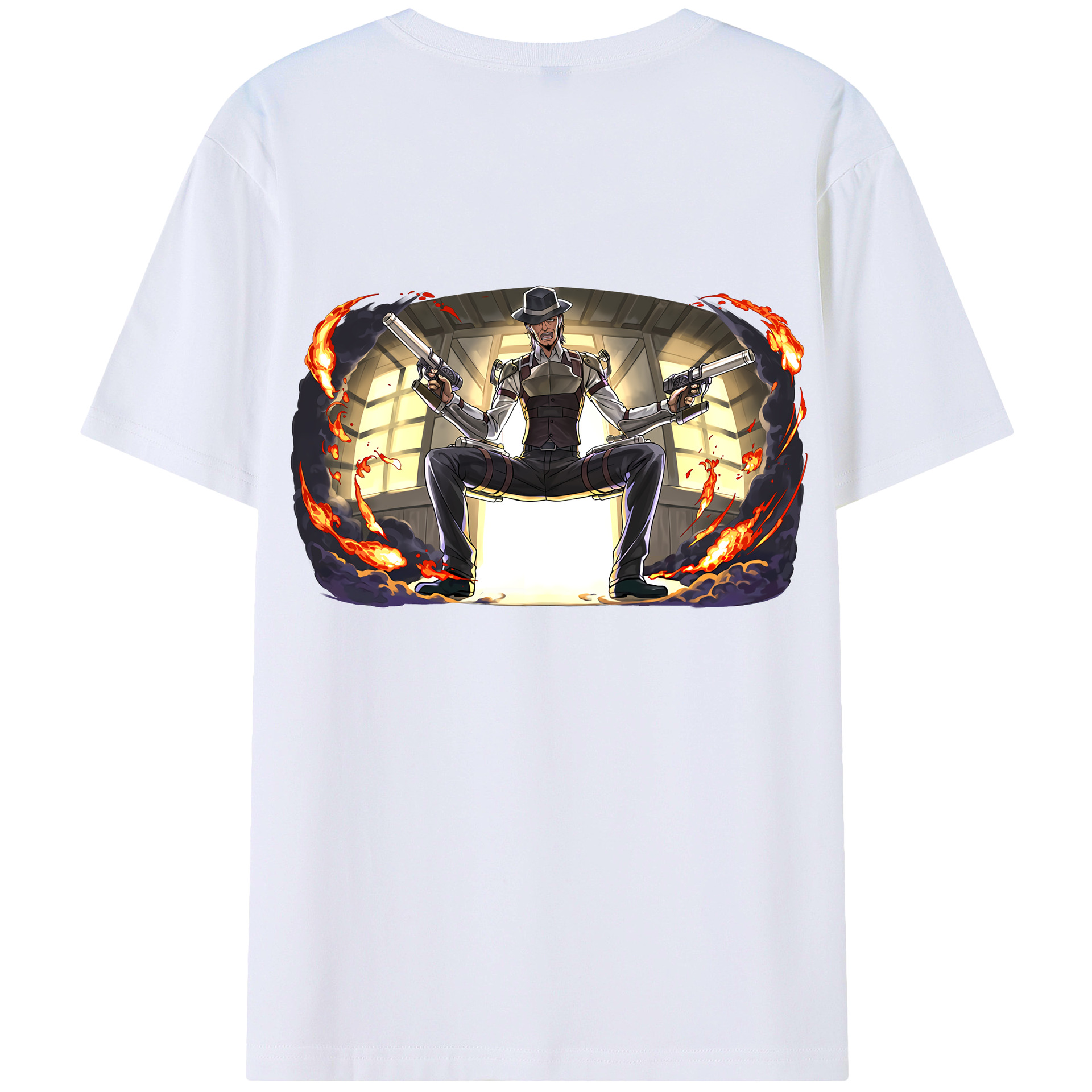 （画像用） 進撃の巨人 ケニー·アッカーマン Attack on Titan Kenny Ackerman レディース半袖Tシャツ(バックプリント)