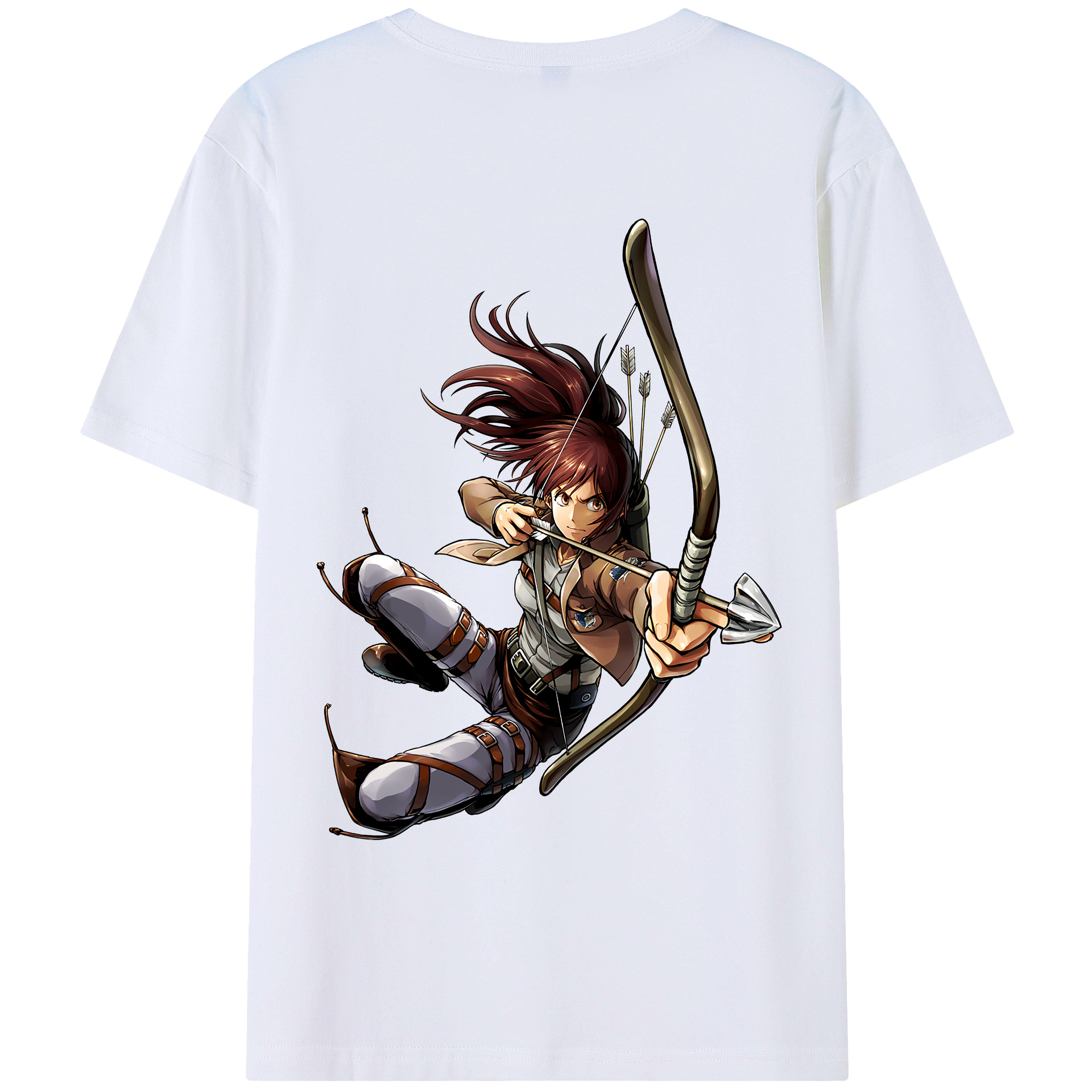 （画像用） 進撃の巨人 サシャ·ブラウス Attack on Titan Sasha Blaus レディース半袖Tシャツ(バックプリント)