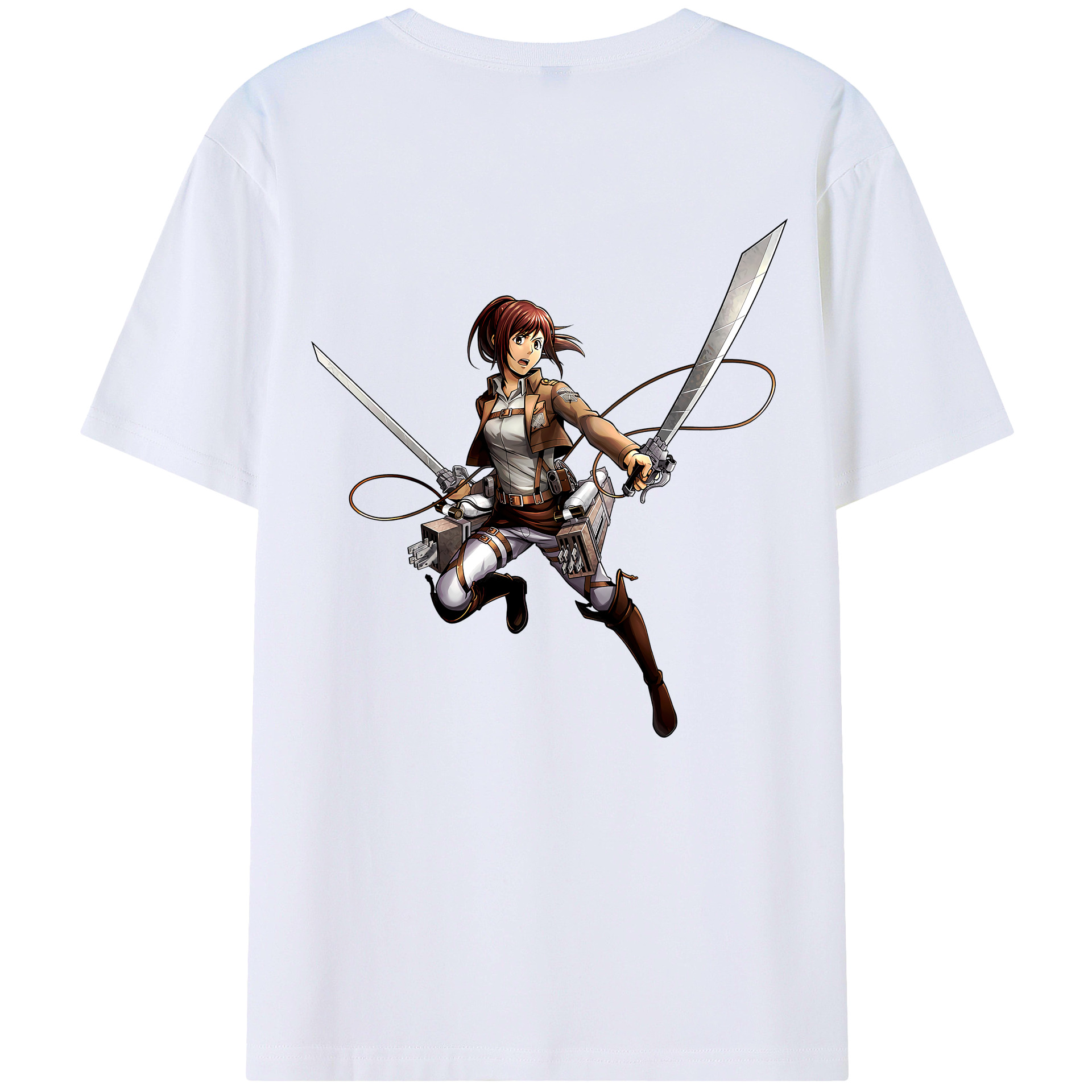 （画像用） 進撃の巨人 サシャ·ブラウス Attack on Titan Sasha Blaus レディース半袖Tシャツ(バックプリント)