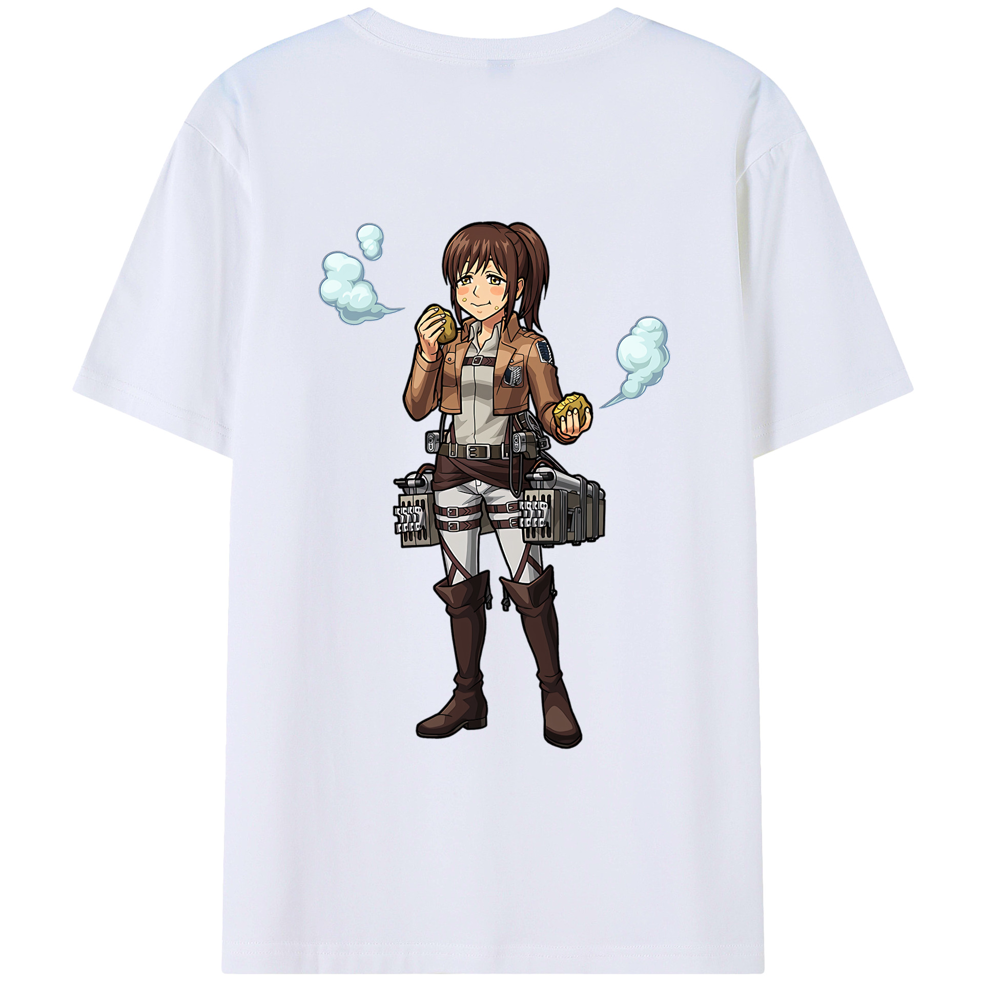 （画像用） 進撃の巨人 サシャ·ブラウス Attack on Titan Sasha Blaus レディース半袖Tシャツ(バックプリント)