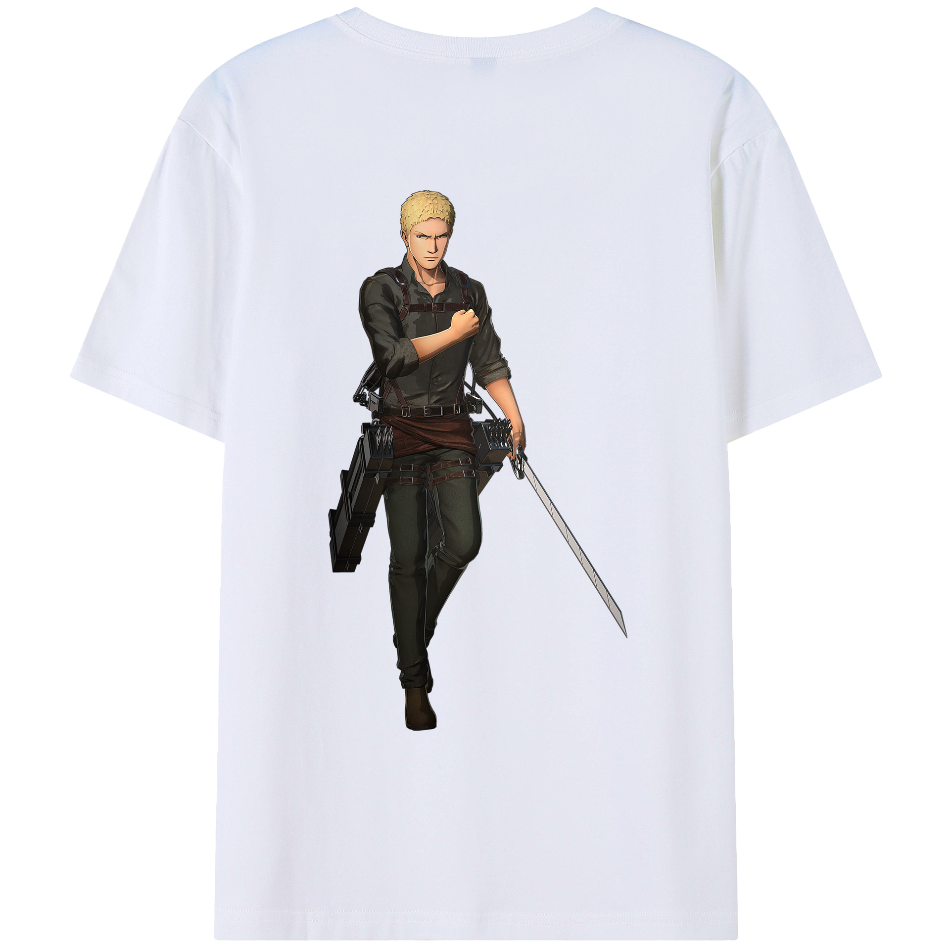 （画像用） 進撃の巨人 ライナー・ブラウン Attack on Titan Reiner Braun レディース半袖Tシャツ(バックプリント)