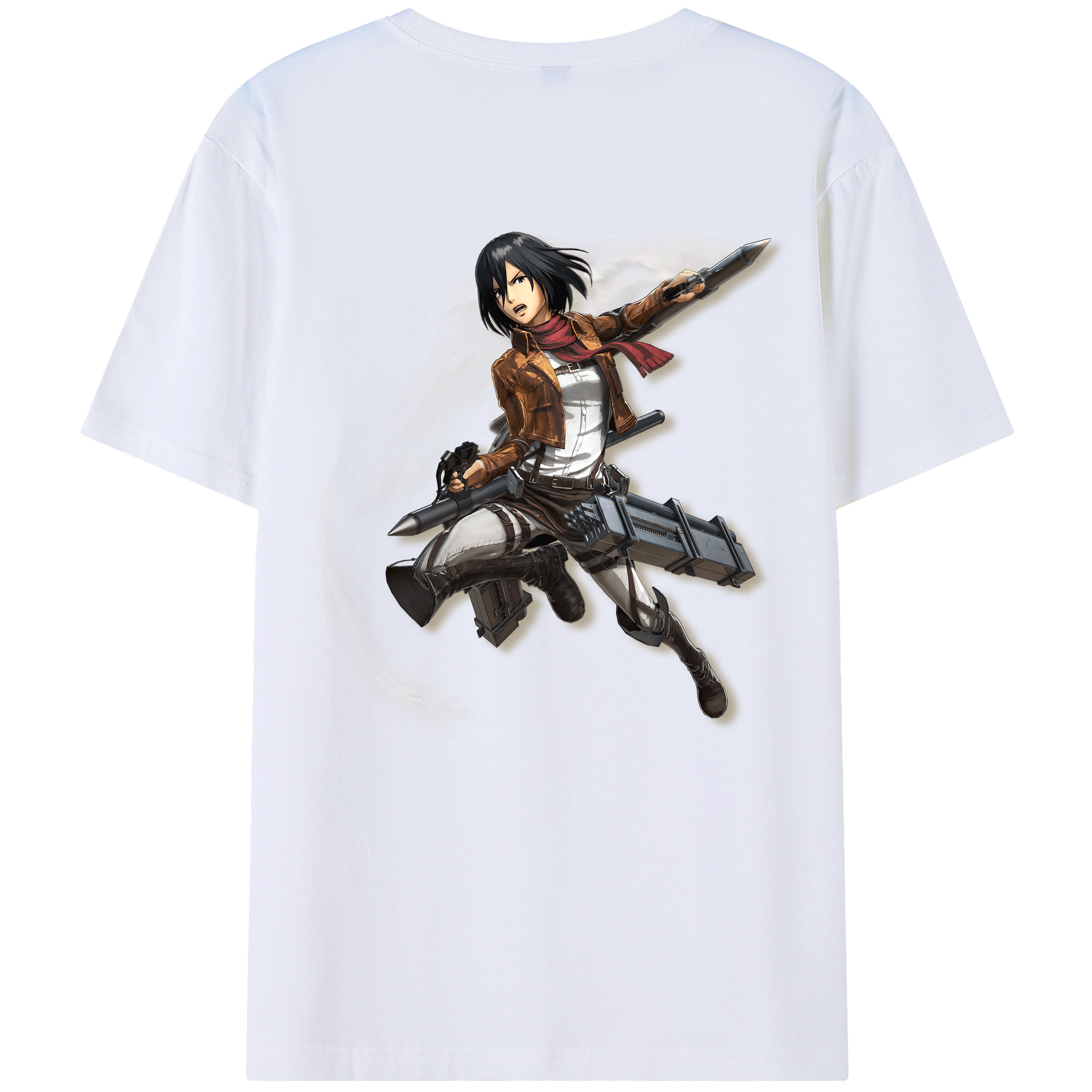 （画像用） 進撃の巨人 ミカサ·アッカーマン Attack on Titan Mikasa Ackerman レディース半袖Tシャツ(バックプリント)