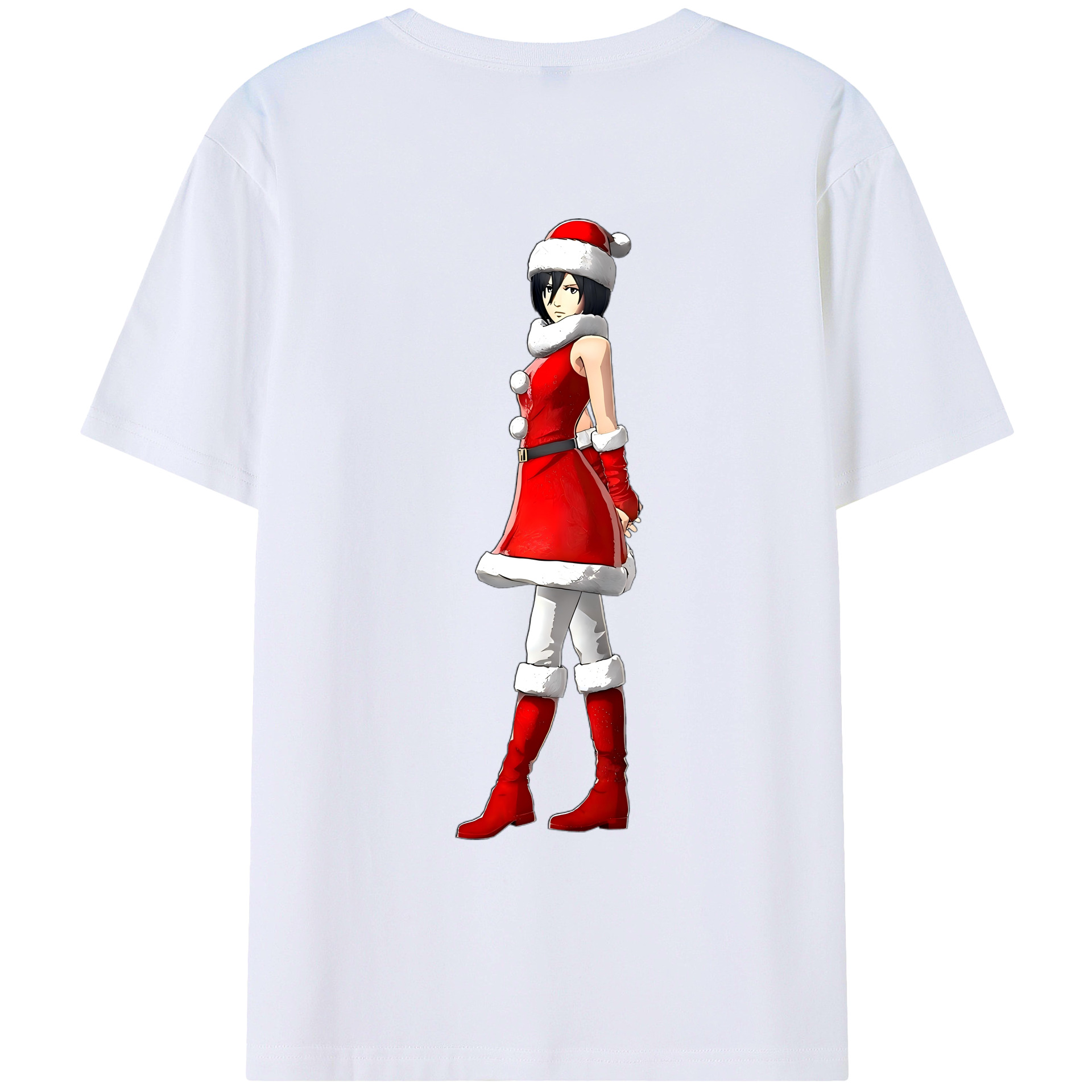 （画像用） 進撃の巨人 ミカサ·アッカーマン Attack on Titan Mikasa Ackerman レディース半袖Tシャツ(バックプリント)
