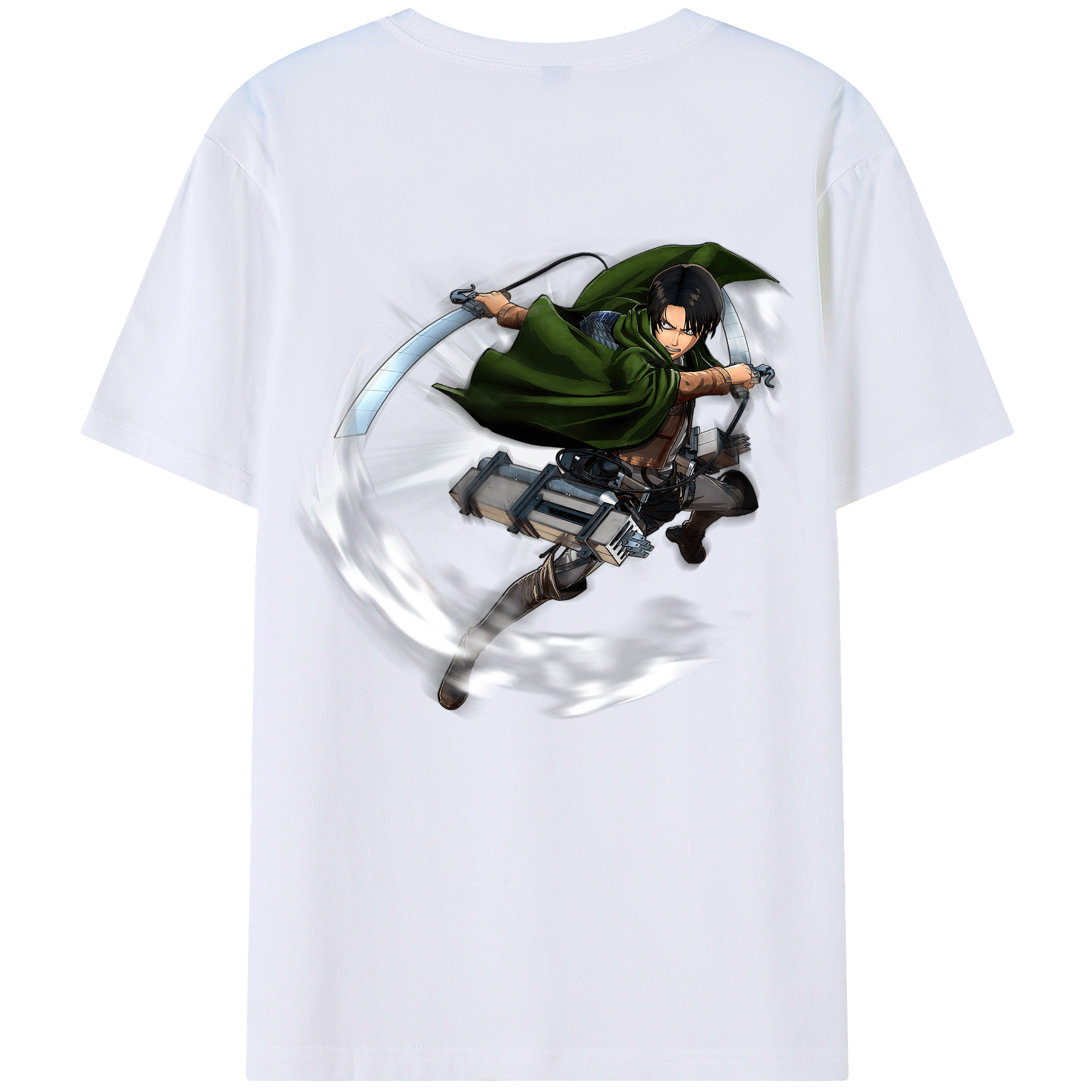 （画像用） 進撃の巨人 リヴァイ·アッカーマン Attack on Titan Levi Ackerman レディース半袖Tシャツ(バックプリント)