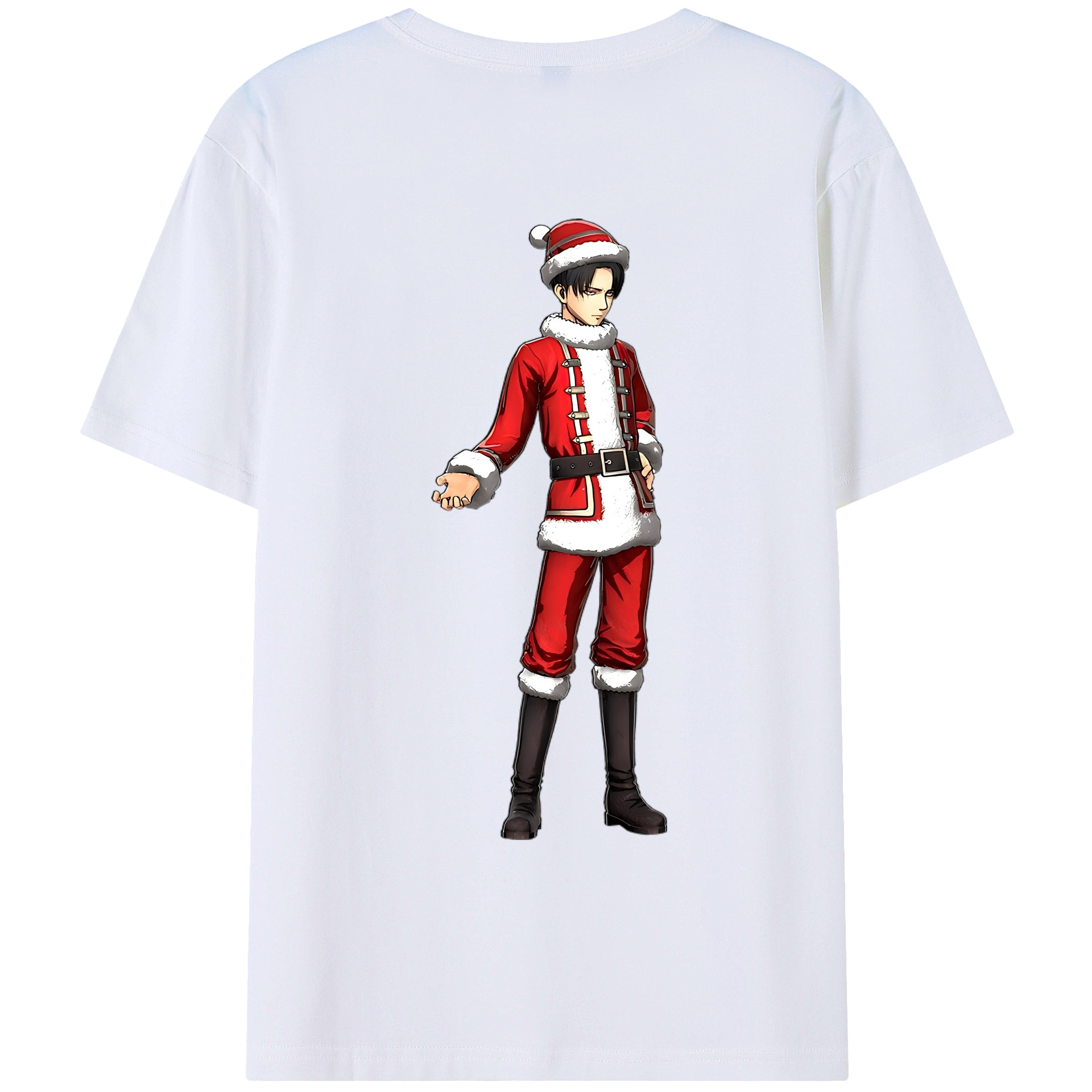 （画像用） 進撃の巨人 リヴァイ·アッカーマン Attack on Titan Levi Ackerman レディース半袖Tシャツ(バックプリント)