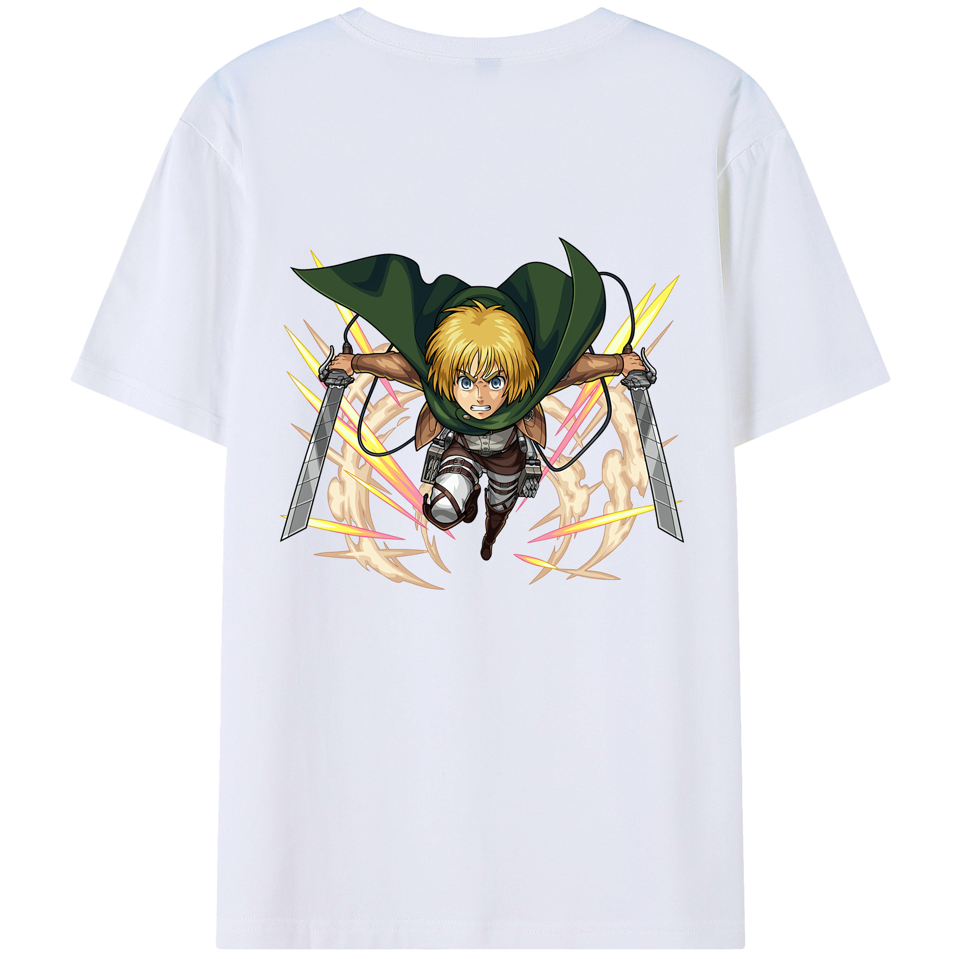 （画像用） 進撃の巨人 アルミン·アルレルト Attack on Titan Armin Arlert レディース半袖Tシャツ(バックプリント)