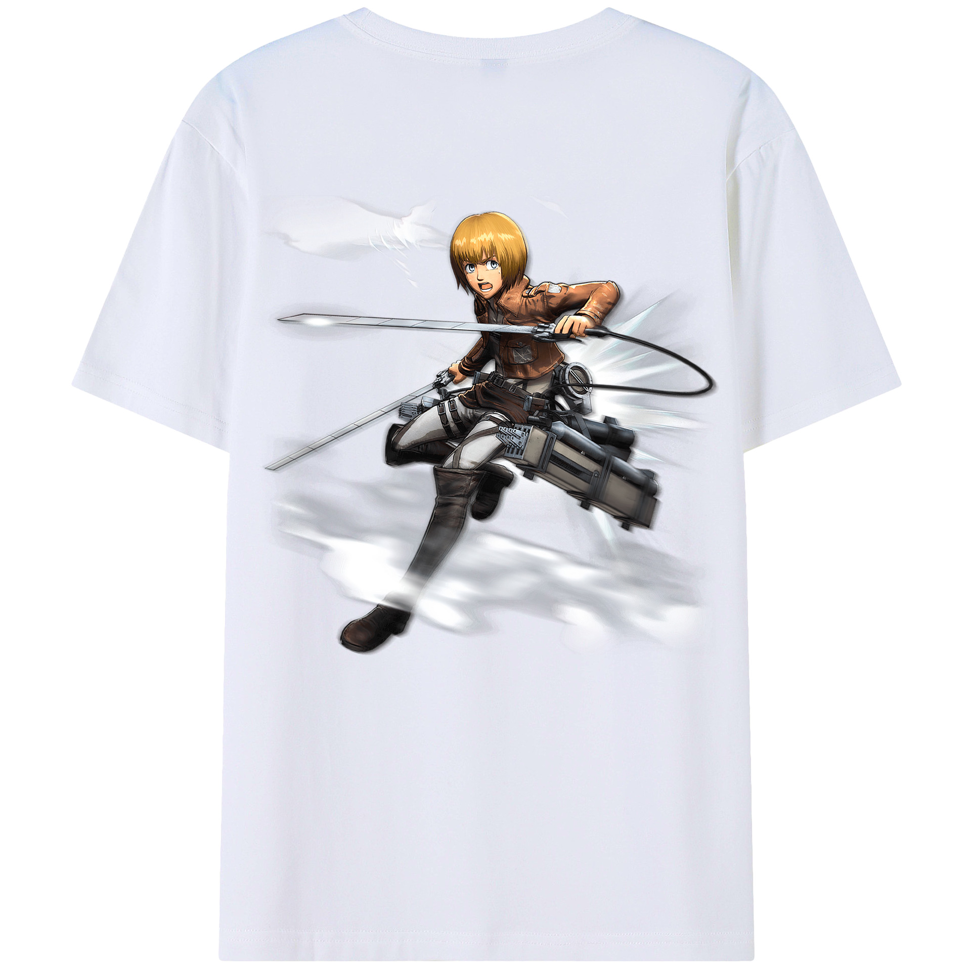 （画像用） 進撃の巨人 アルミン·アルレルト Attack on Titan Armin Arlert レディース半袖Tシャツ(バックプリント)