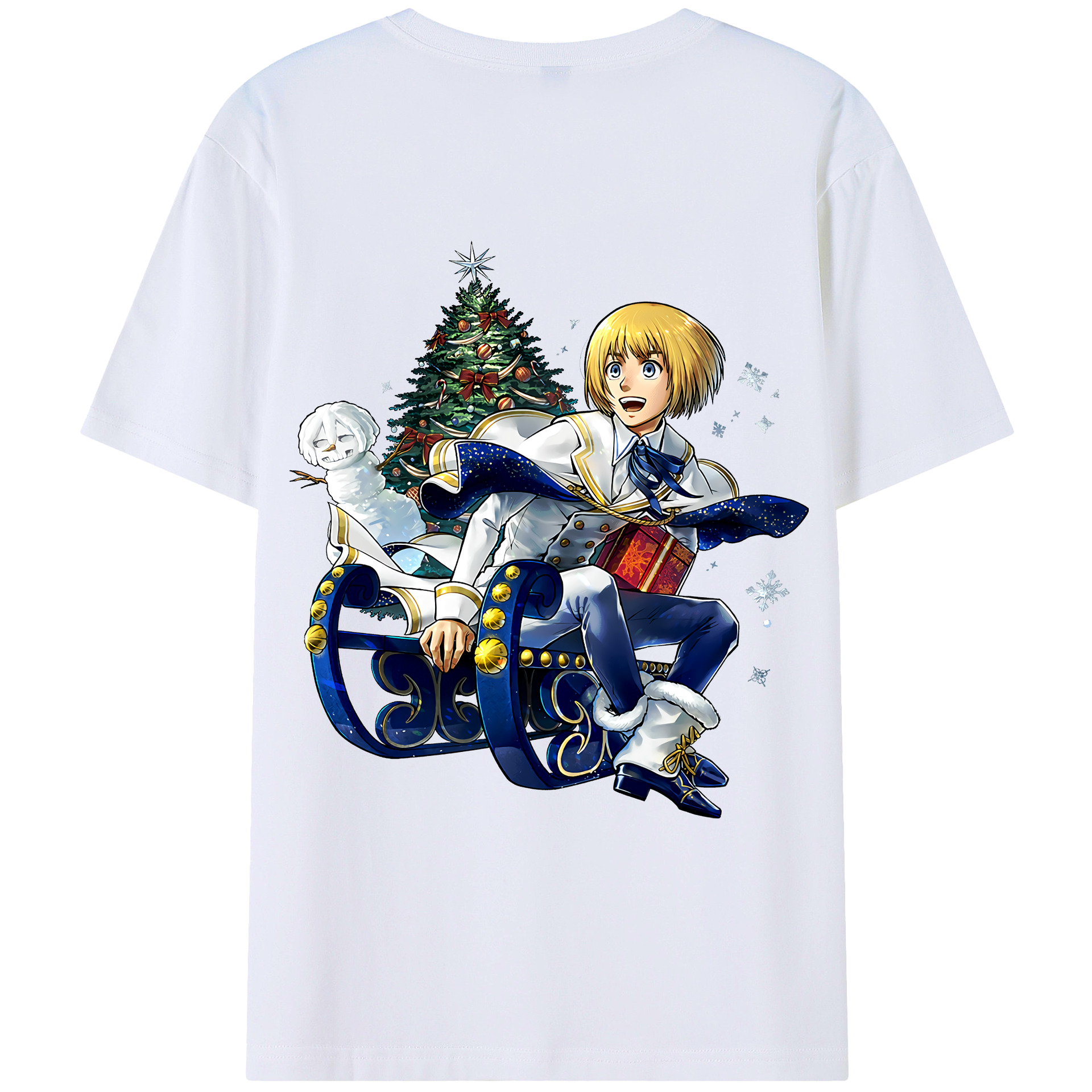 （画像用） 進撃の巨人 アルミン·アルレルト Attack on Titan Armin Arlert レディース半袖Tシャツ(バックプリント)