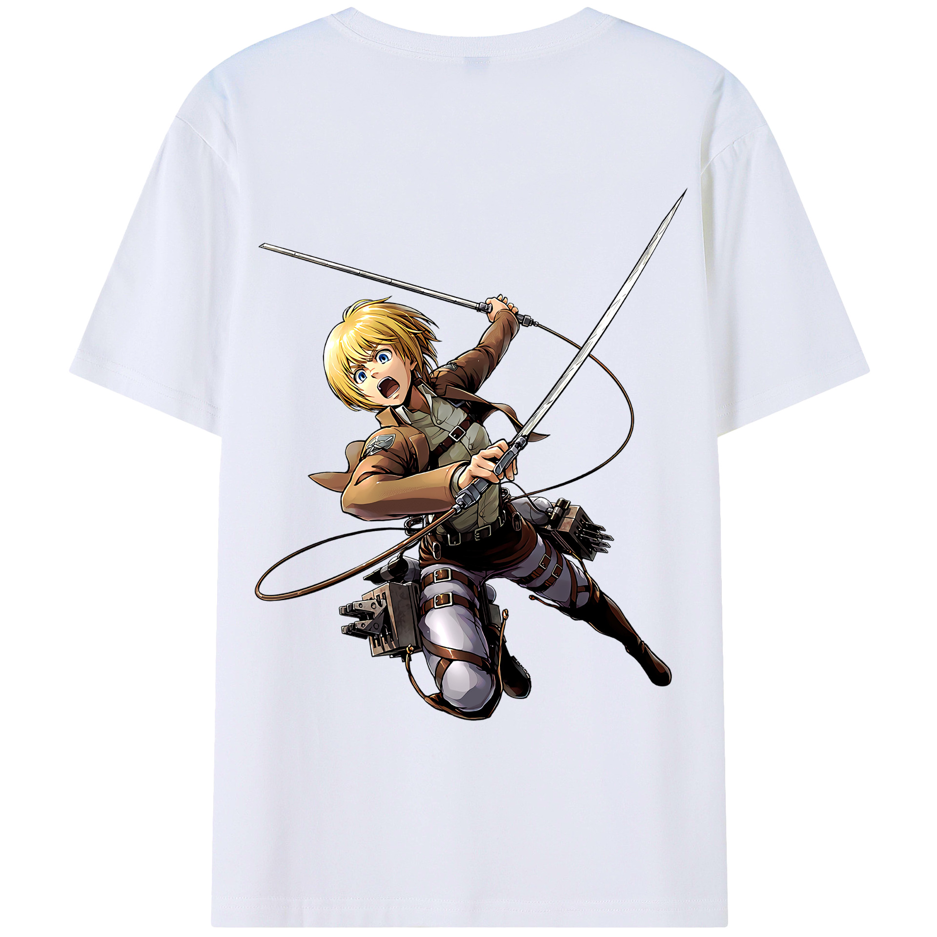 （画像用） 進撃の巨人 アルミン·アルレルト Attack on Titan Armin Arlert レディース半袖Tシャツ(バックプリント)