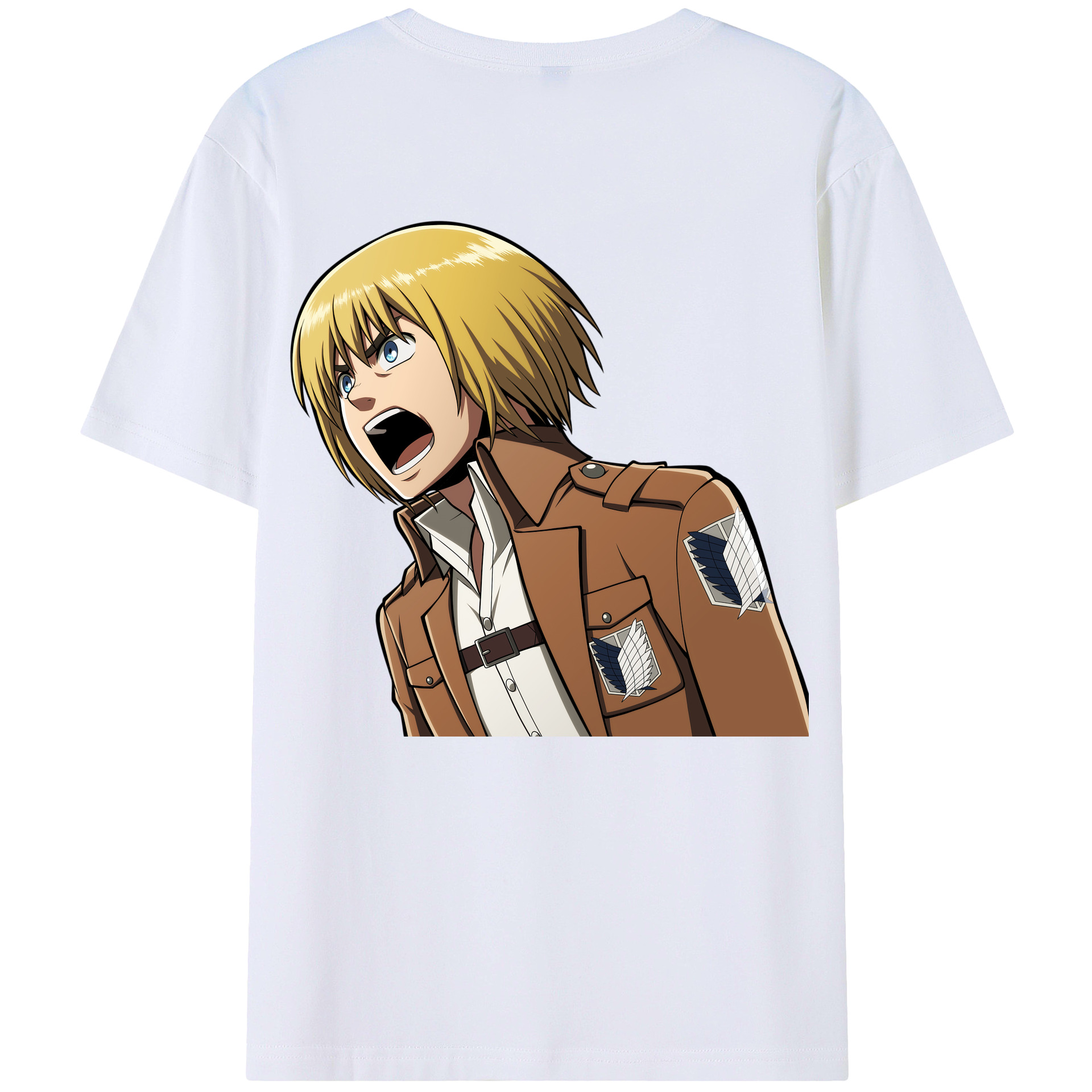 （画像用） 進撃の巨人 アルミン·アルレルト Attack on Titan Armin Arlert レディース半袖Tシャツ(バックプリント)