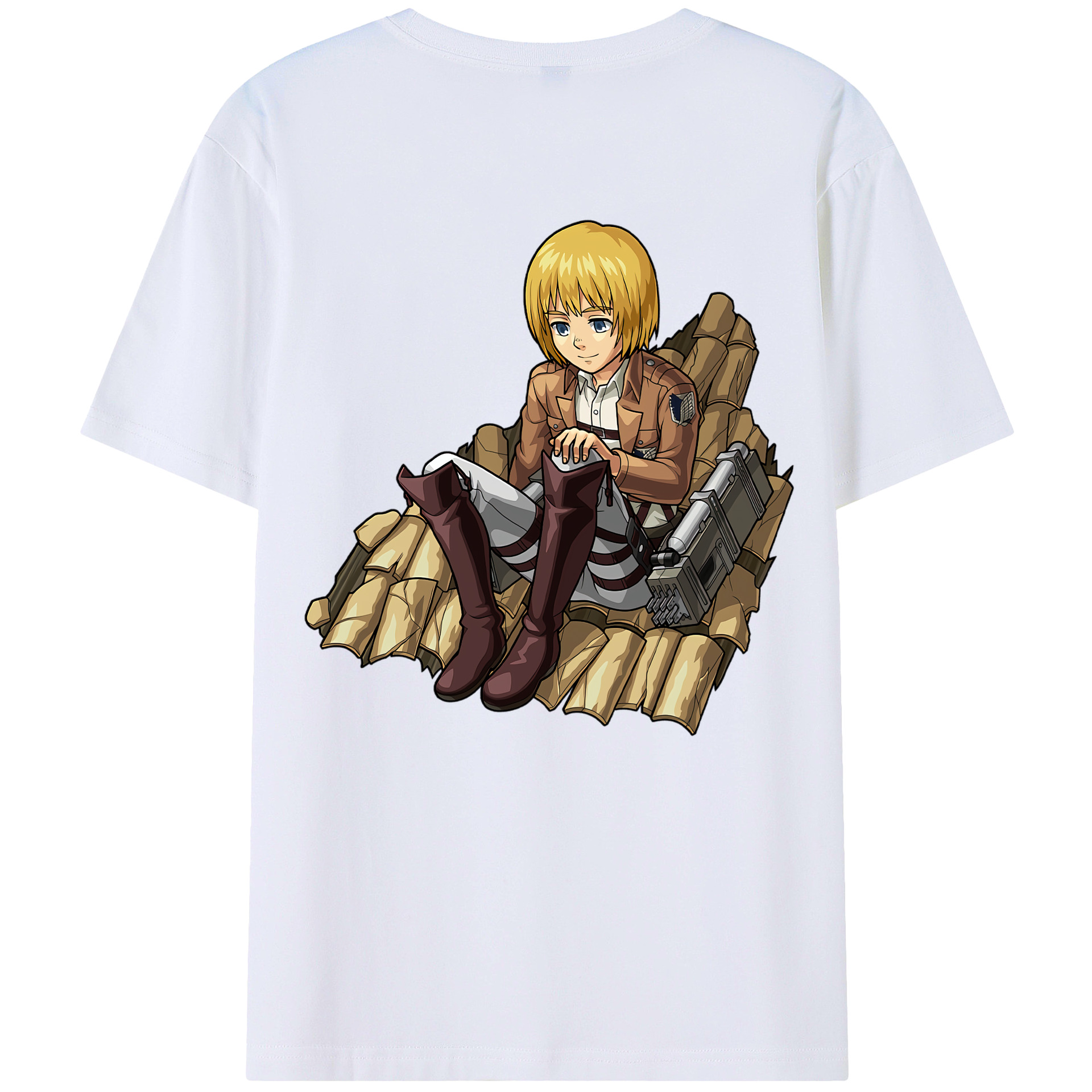 （画像用） 進撃の巨人 アルミン·アルレルト Attack on Titan Armin Arlert レディース半袖Tシャツ(バックプリント)