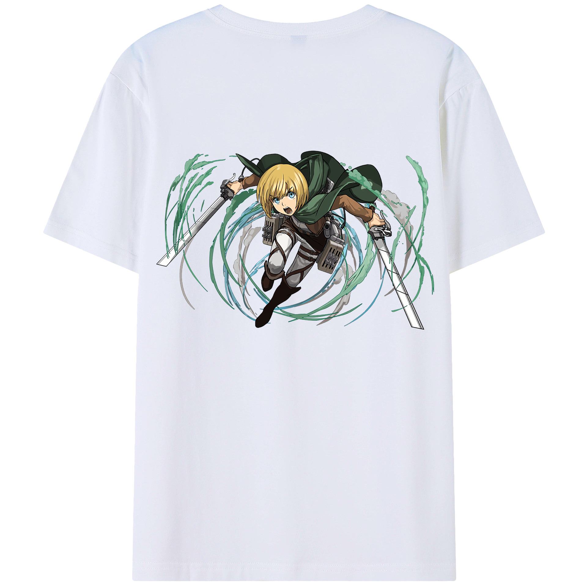 （画像用） 進撃の巨人 アルミン·アルレルト Attack on Titan Armin Arlert レディース半袖Tシャツ(バックプリント)