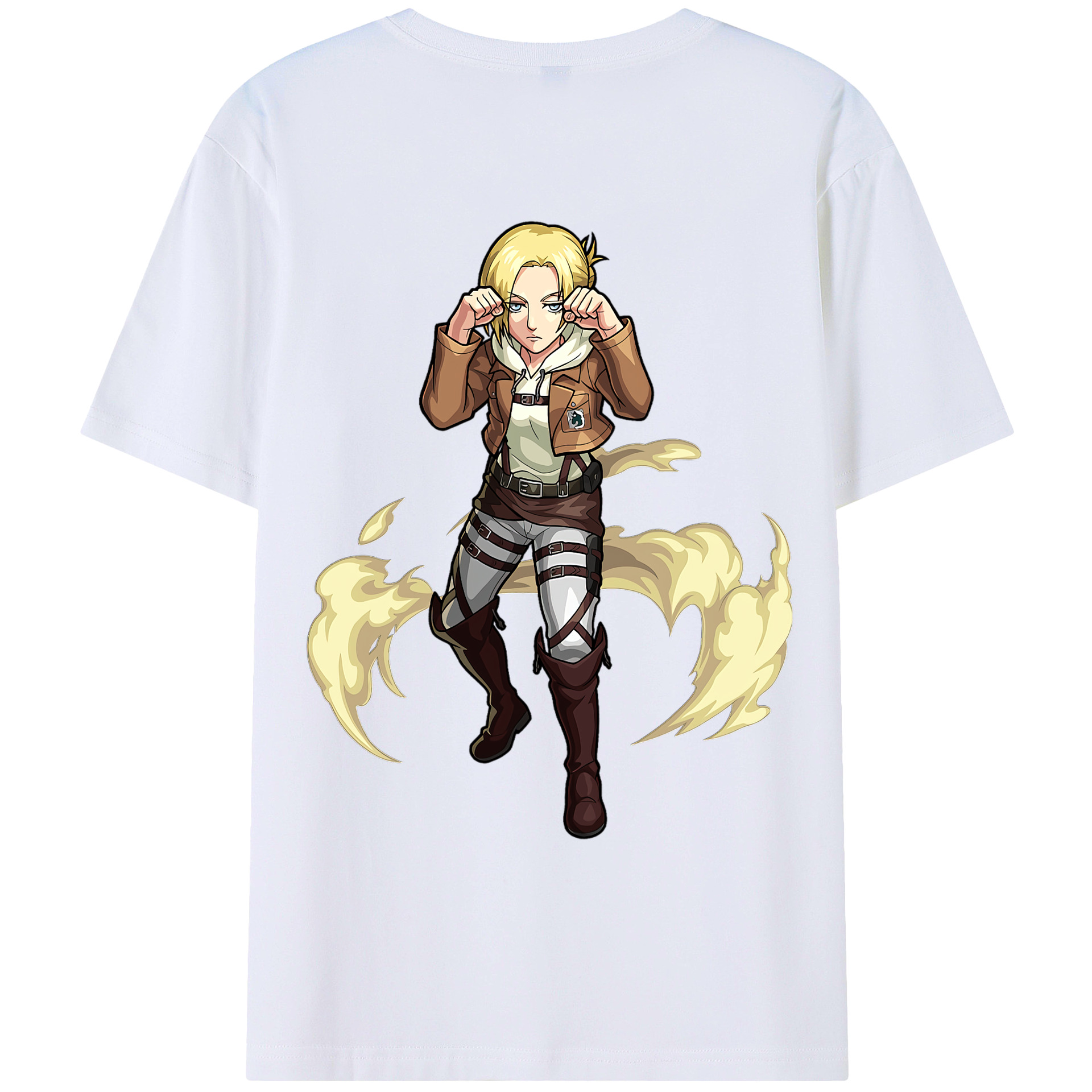 （画像用） 進撃の巨人 アニ・レオンハート Attack on Titan Annie Leonhart レディース半袖Tシャツ(バックプリント)
