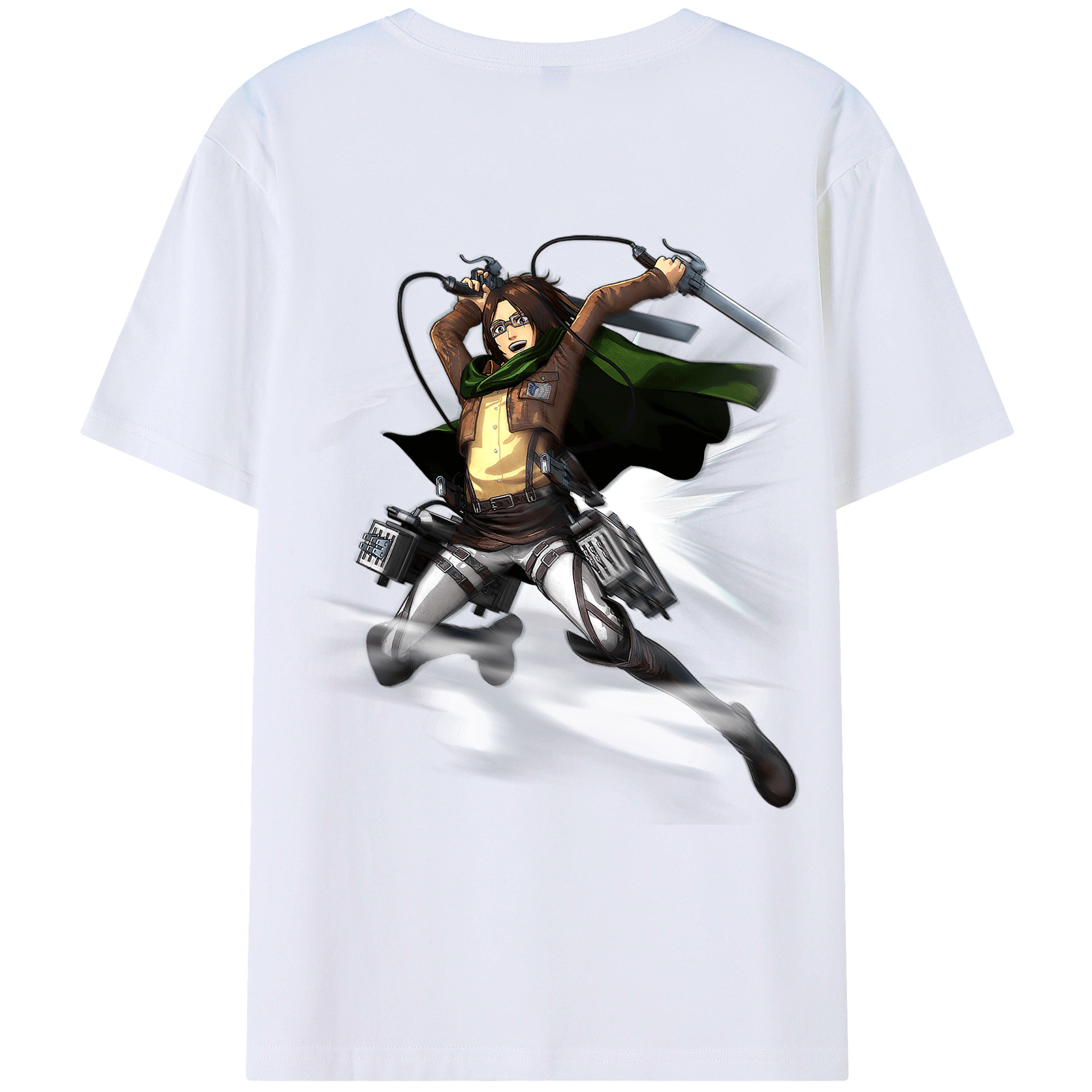 （画像用） 進撃の巨人 ハンジ·ゾエ Attack on Titan Hanji Zoe レディース半袖Tシャツ(バックプリント)