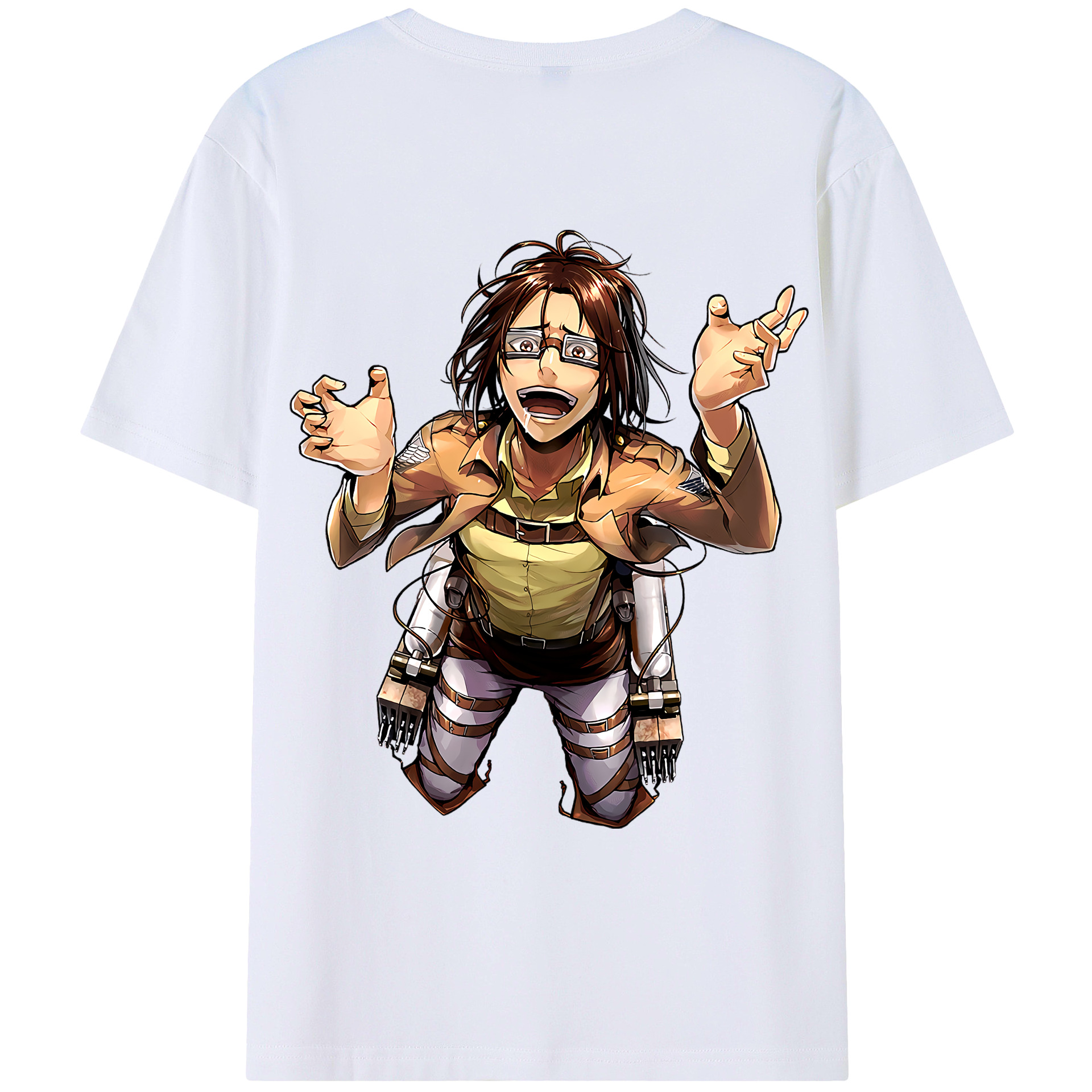 （画像用） 進撃の巨人 ハンジ·ゾエ Attack on Titan Hanji Zoe レディース半袖Tシャツ(バックプリント)