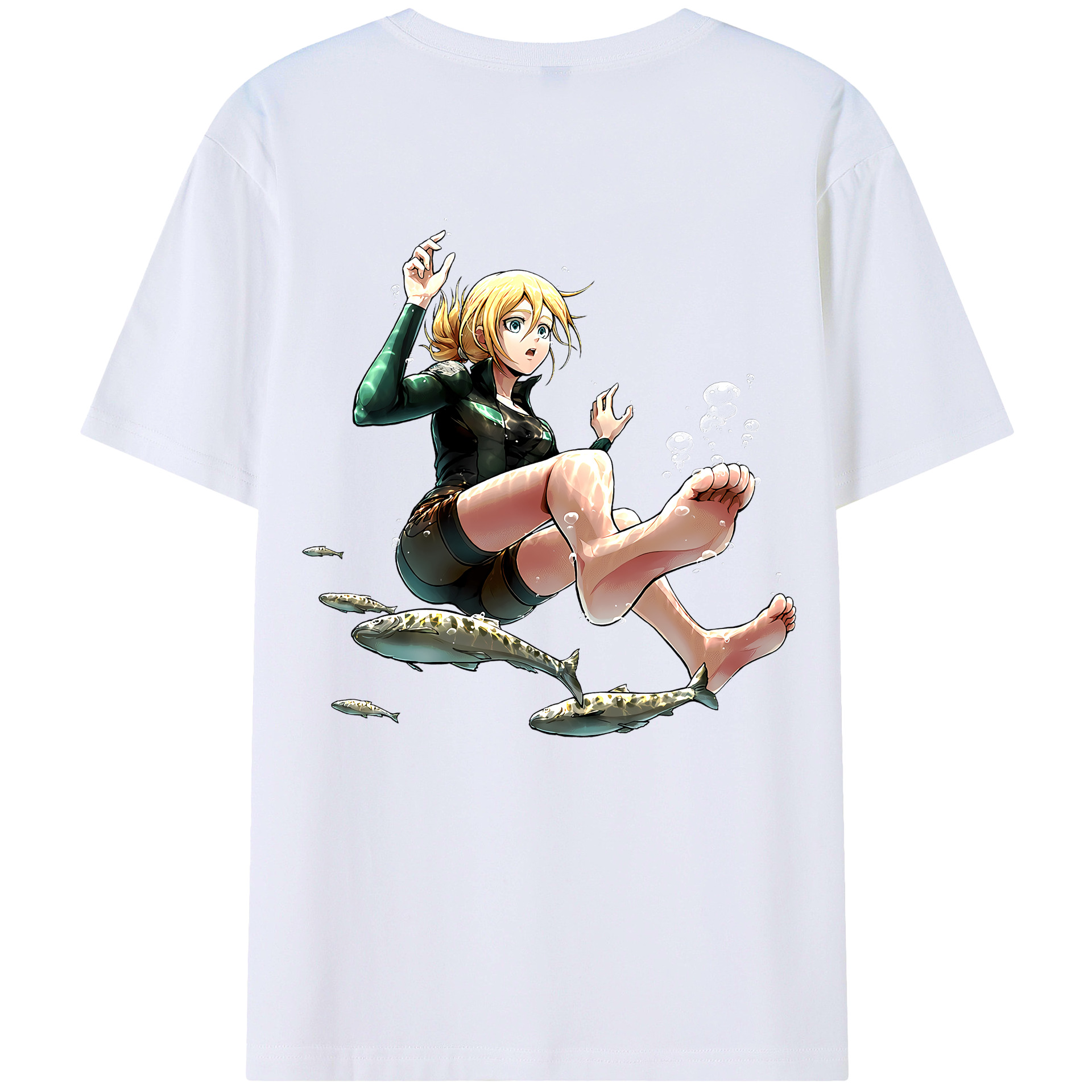 （画像用） 進撃の巨人 クリスタ·レンズ Attack on Titan Christa Lenz レディース半袖Tシャツ(バックプリント)