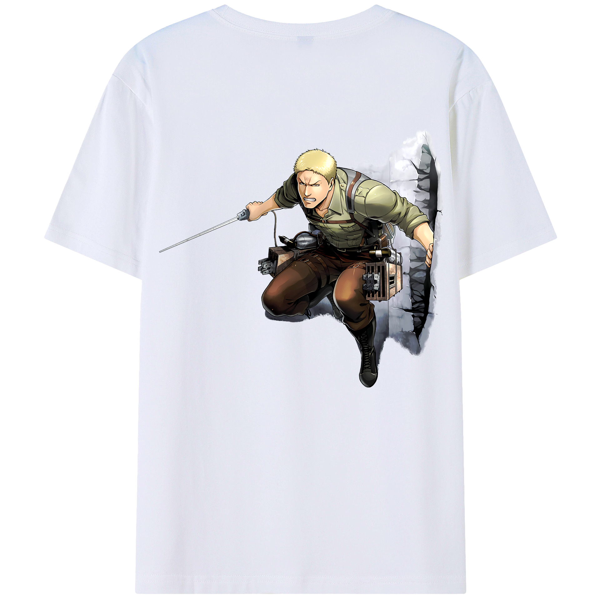 （画像用） 進撃の巨人 ライナー・ブラウン Attack on Titan Reiner Braun レディース半袖Tシャツ(バックプリント)
