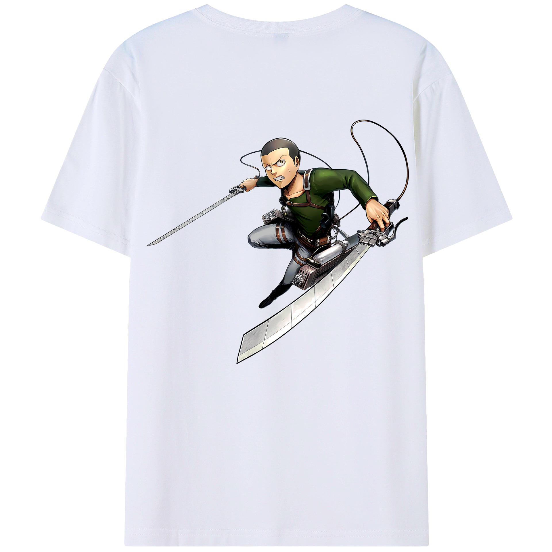 （画像用） 進撃の巨人 コニー·スプリンガー Attack on Titan Connie Springer レディース半袖Tシャツ(バックプリント)
