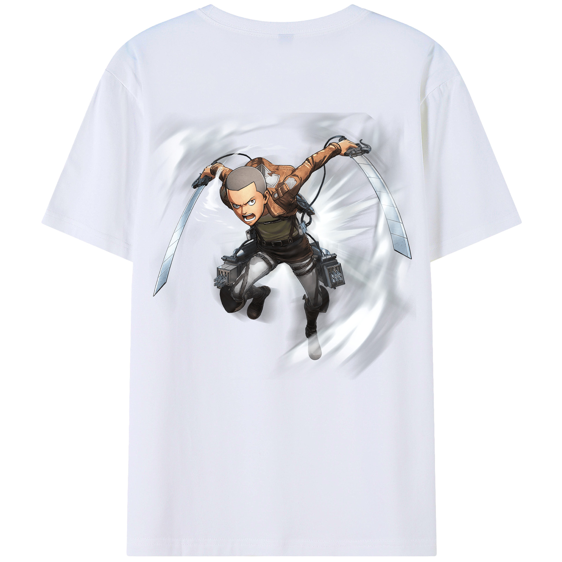 （画像用） 進撃の巨人 コニー·スプリンガー Attack on Titan Connie Springer レディース半袖Tシャツ(バックプリント)