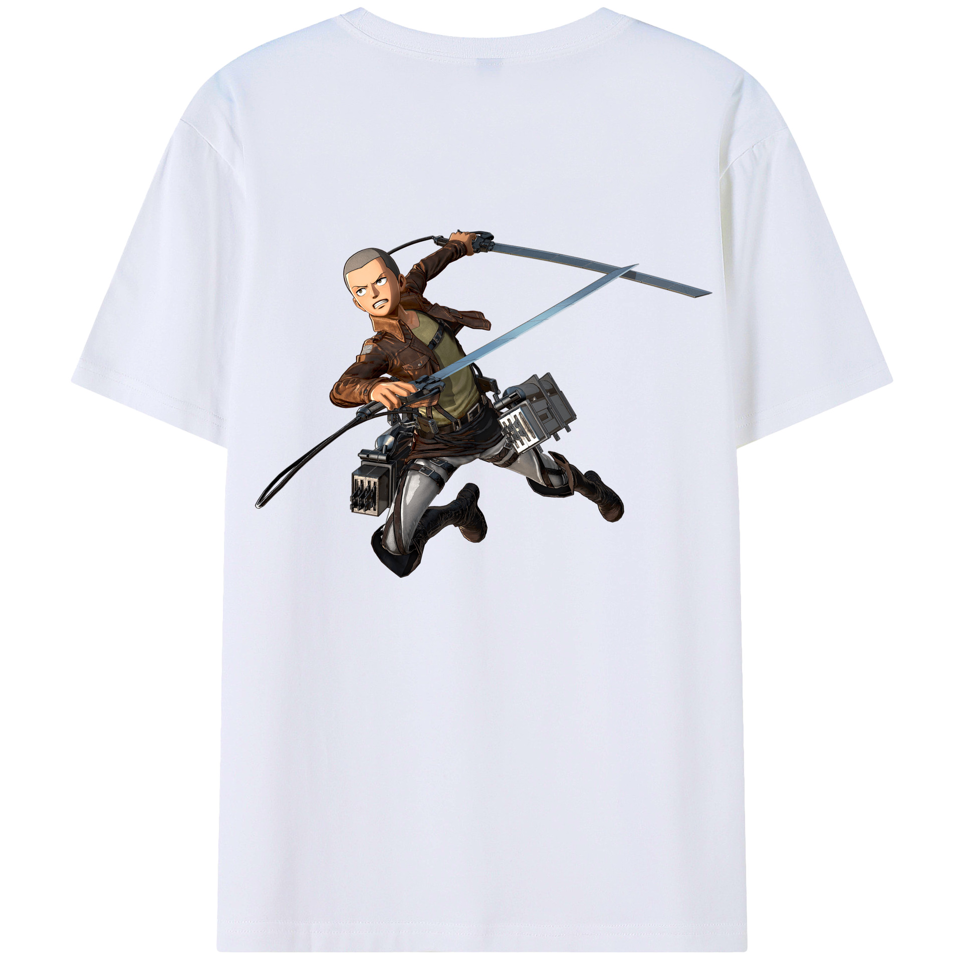 （画像用） 進撃の巨人 コニー·スプリンガー Attack on Titan Connie Springer レディース半袖Tシャツ(バックプリント)