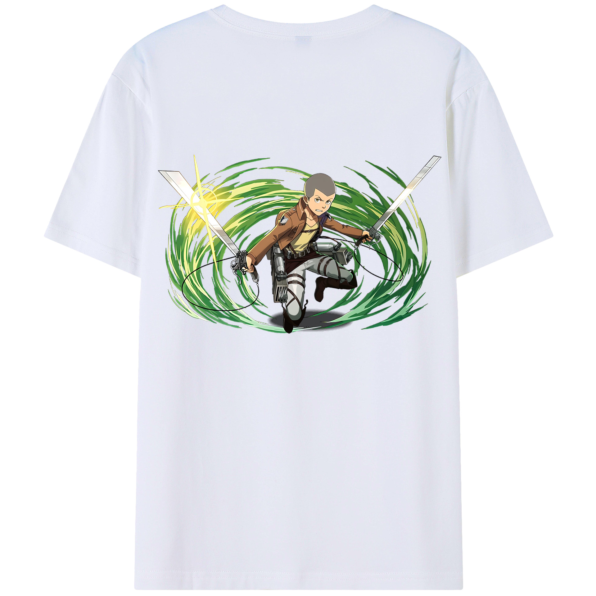 （画像用） 進撃の巨人 コニー·スプリンガー Attack on Titan Connie Springer レディース半袖Tシャツ(バックプリント)