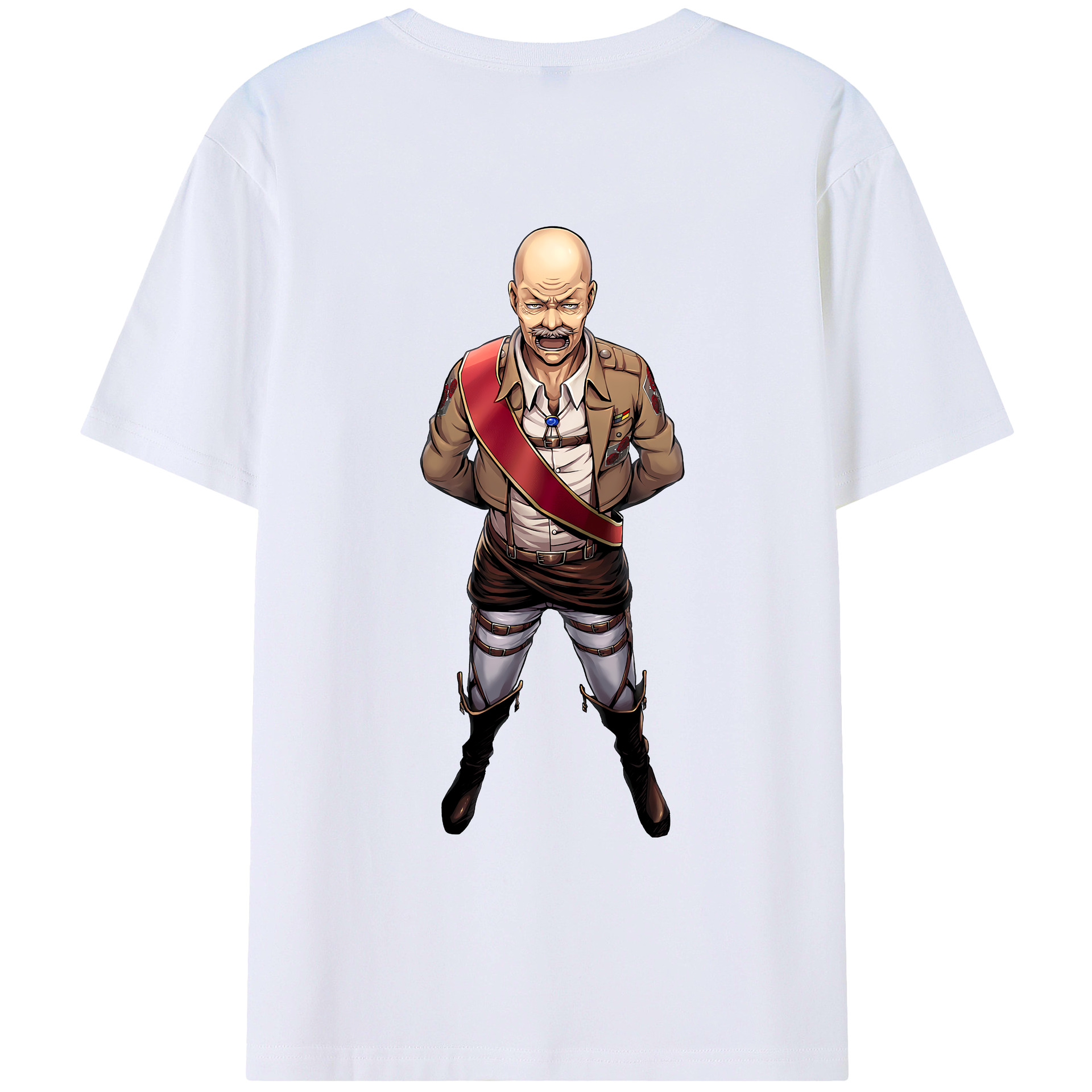 （画像用） 進撃の巨人 ドット·ピクシス Attack on Titan Dot Pixis レディース半袖Tシャツ(バックプリント)