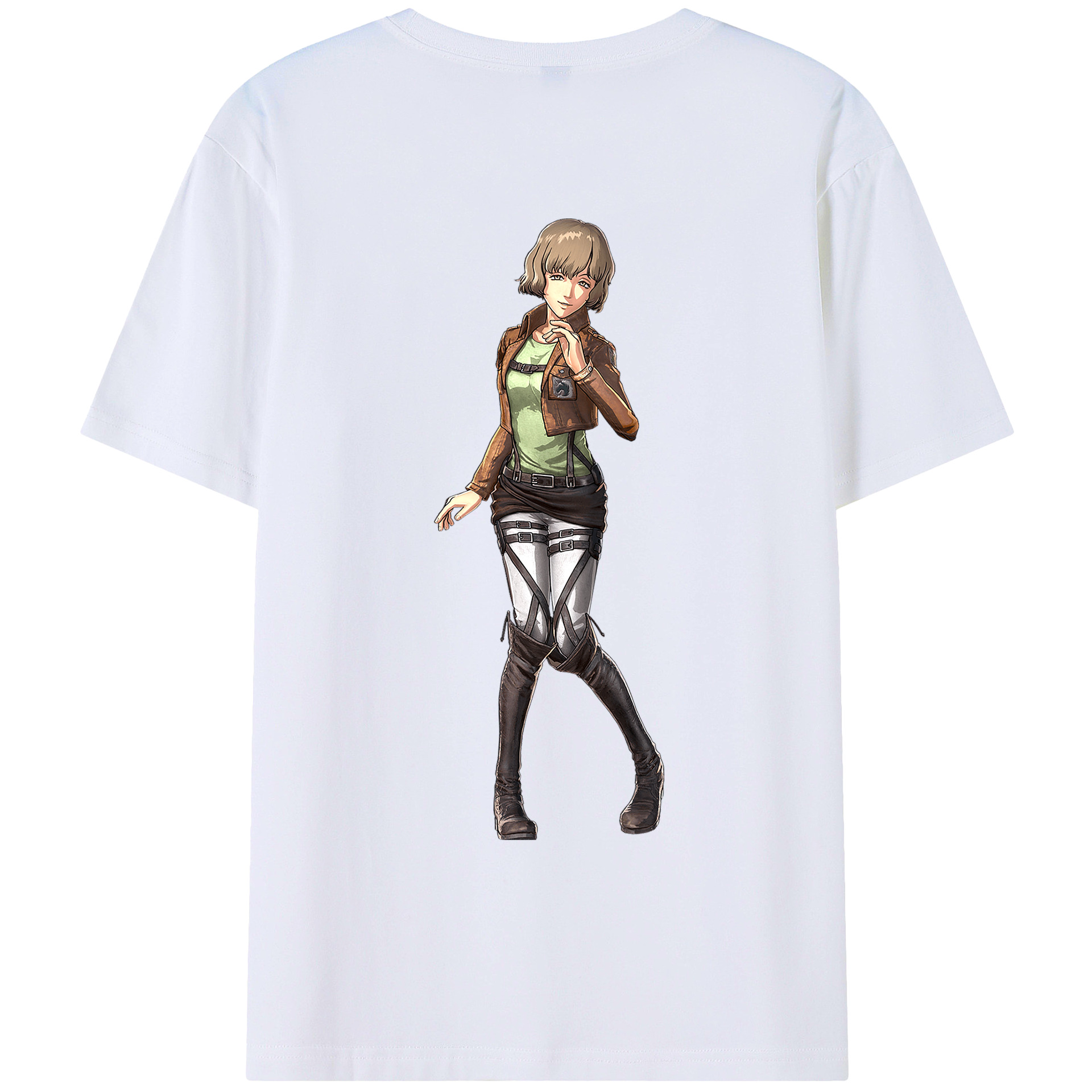 （画像用） 進撃の巨人 ヒツチ Attack on Titan Hitch レディース半袖Tシャツ(バックプリント)