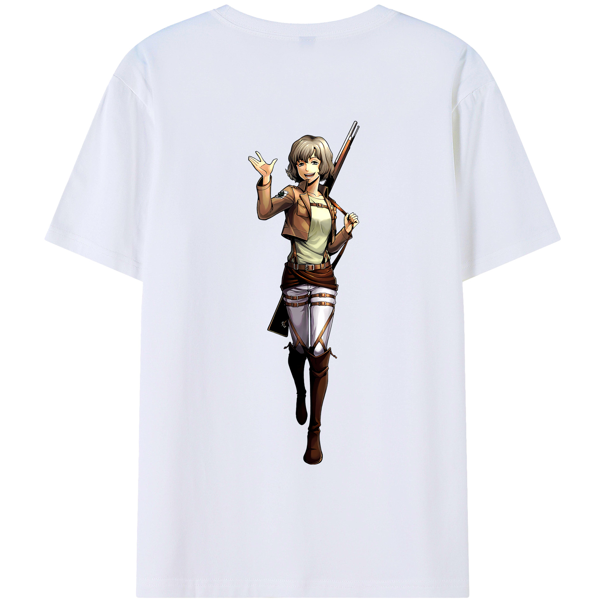 （画像用） 進撃の巨人 ヒツチ Attack on Titan Hitch レディース半袖Tシャツ(バックプリント)
