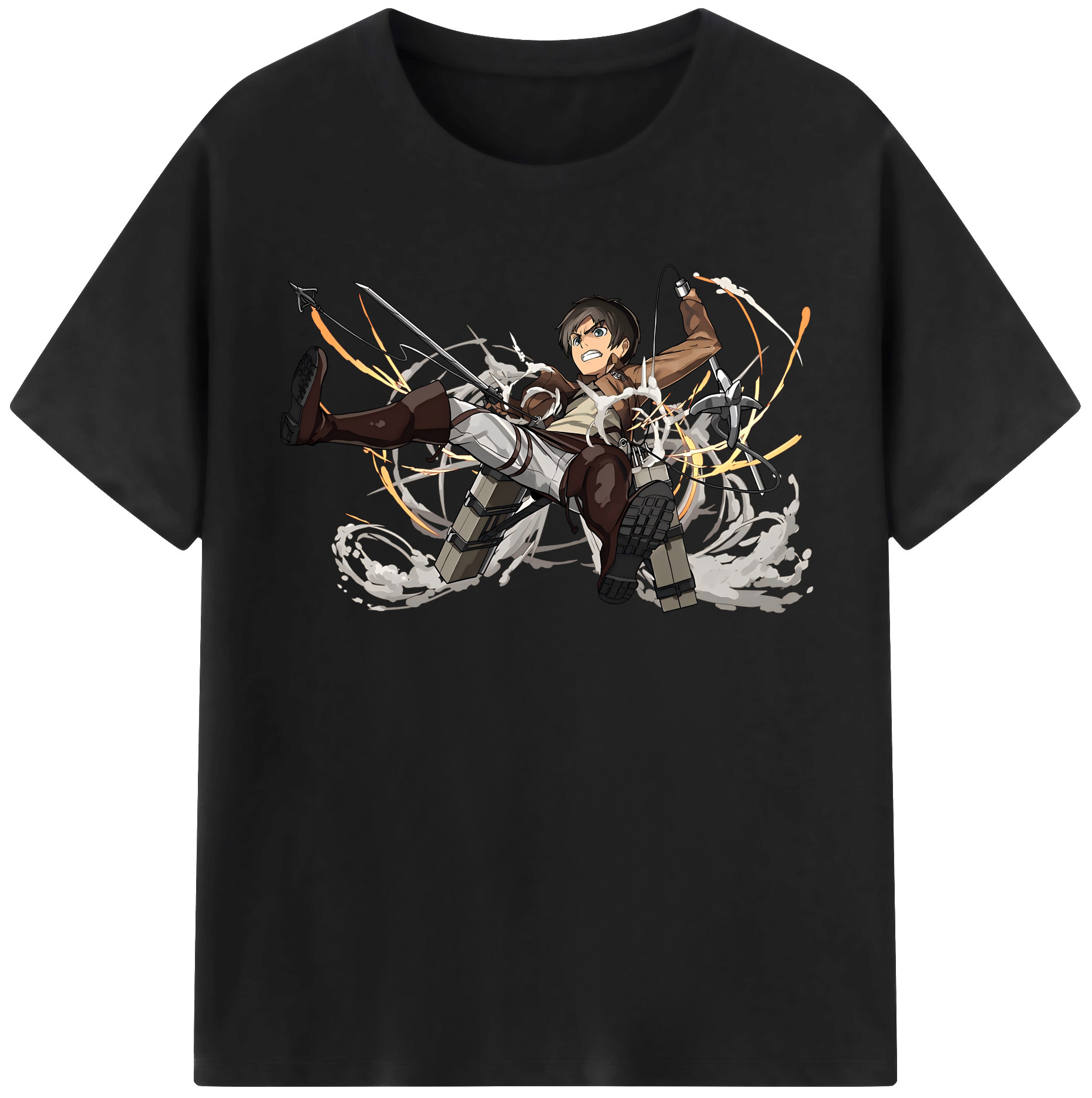 （画像用） 進撃の巨人 エレン･イェーガー Attack on Titan Eren Jäger レディースカジュアルプリントTシャツ（綿100％）