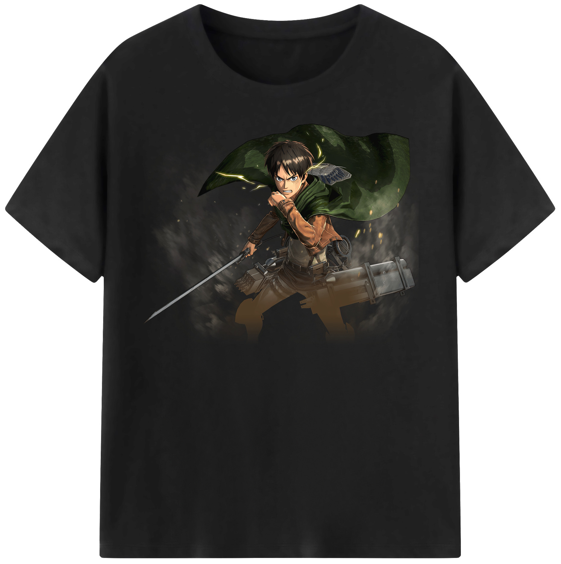 （画像用） 進撃の巨人 エレン･イェーガー Attack on Titan Eren Jäger レディースカジュアルプリントTシャツ（綿100％）