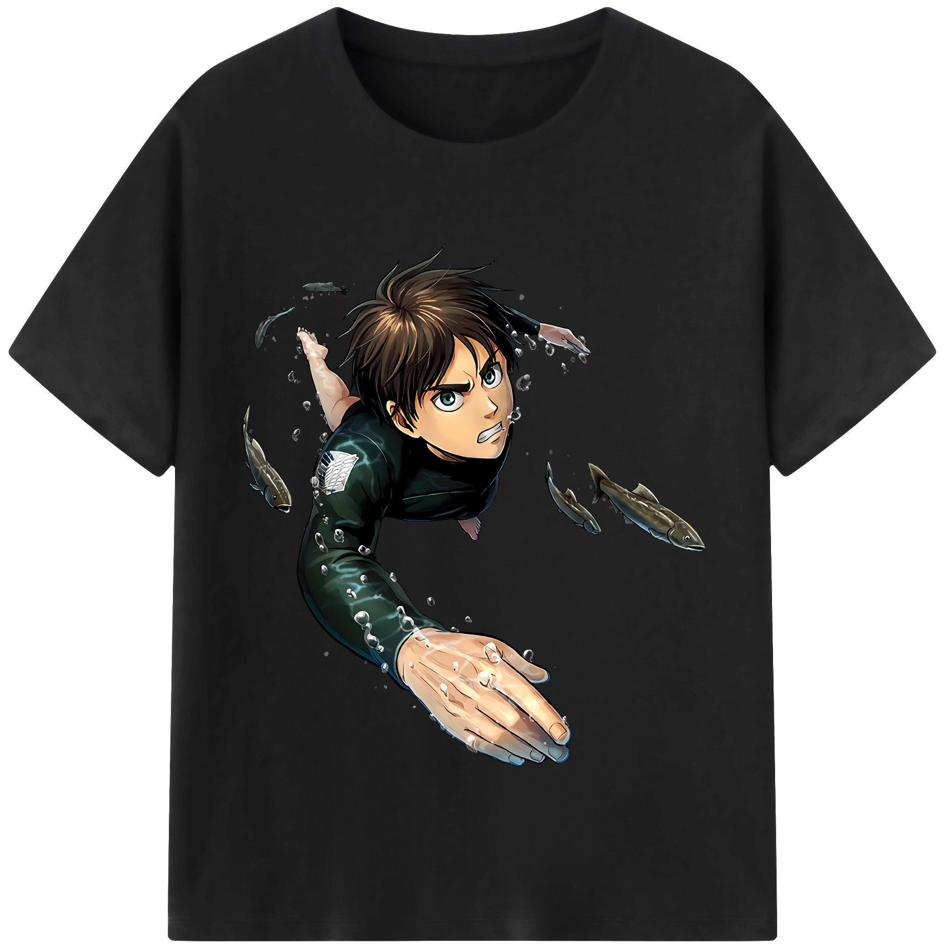 （画像用） 進撃の巨人 エレン･イェーガー Attack on Titan Eren Jäger レディースカジュアルプリントTシャツ（綿100％）