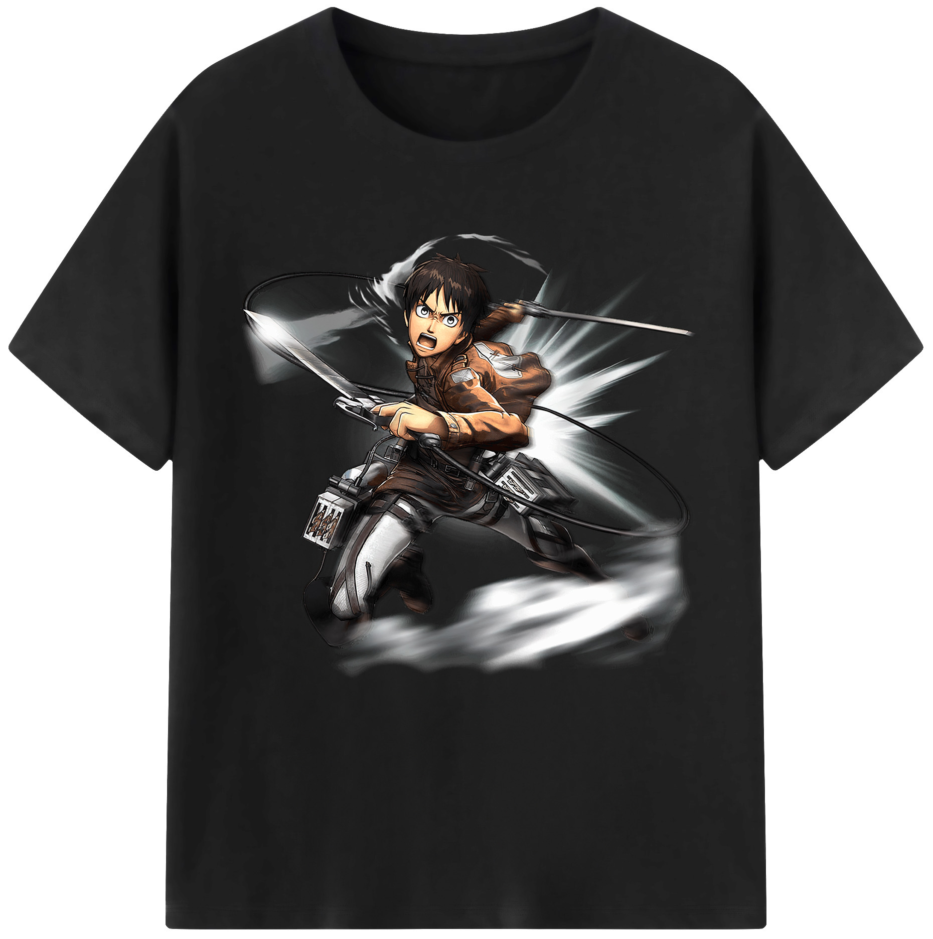 （画像用） 進撃の巨人 エレン･イェーガー Attack on Titan Eren Jäger レディースカジュアルプリントTシャツ（綿100％）