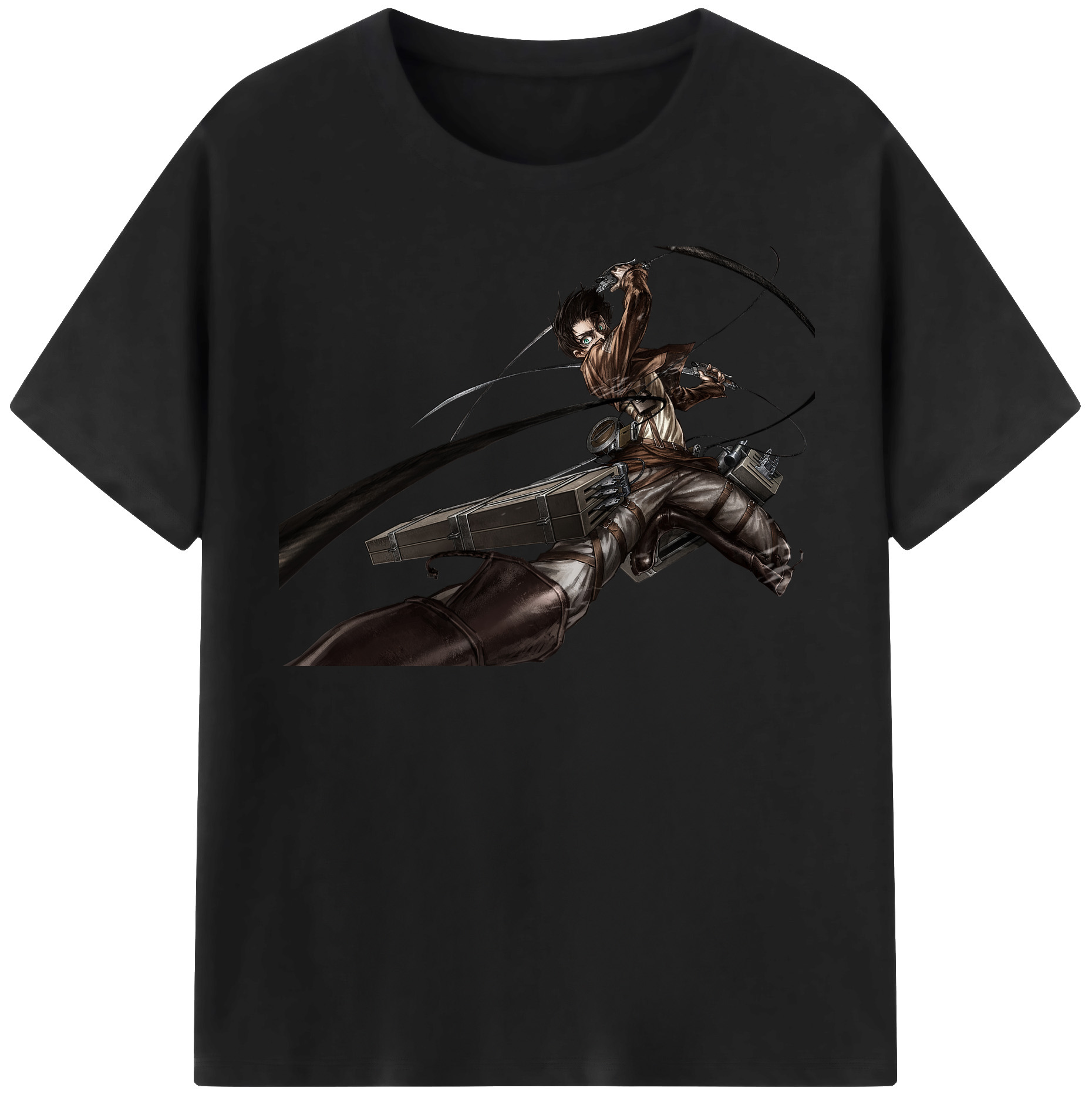（画像用） 進撃の巨人 エレン･イェーガー Attack on Titan Eren Jäger レディースカジュアルプリントTシャツ（綿100％）