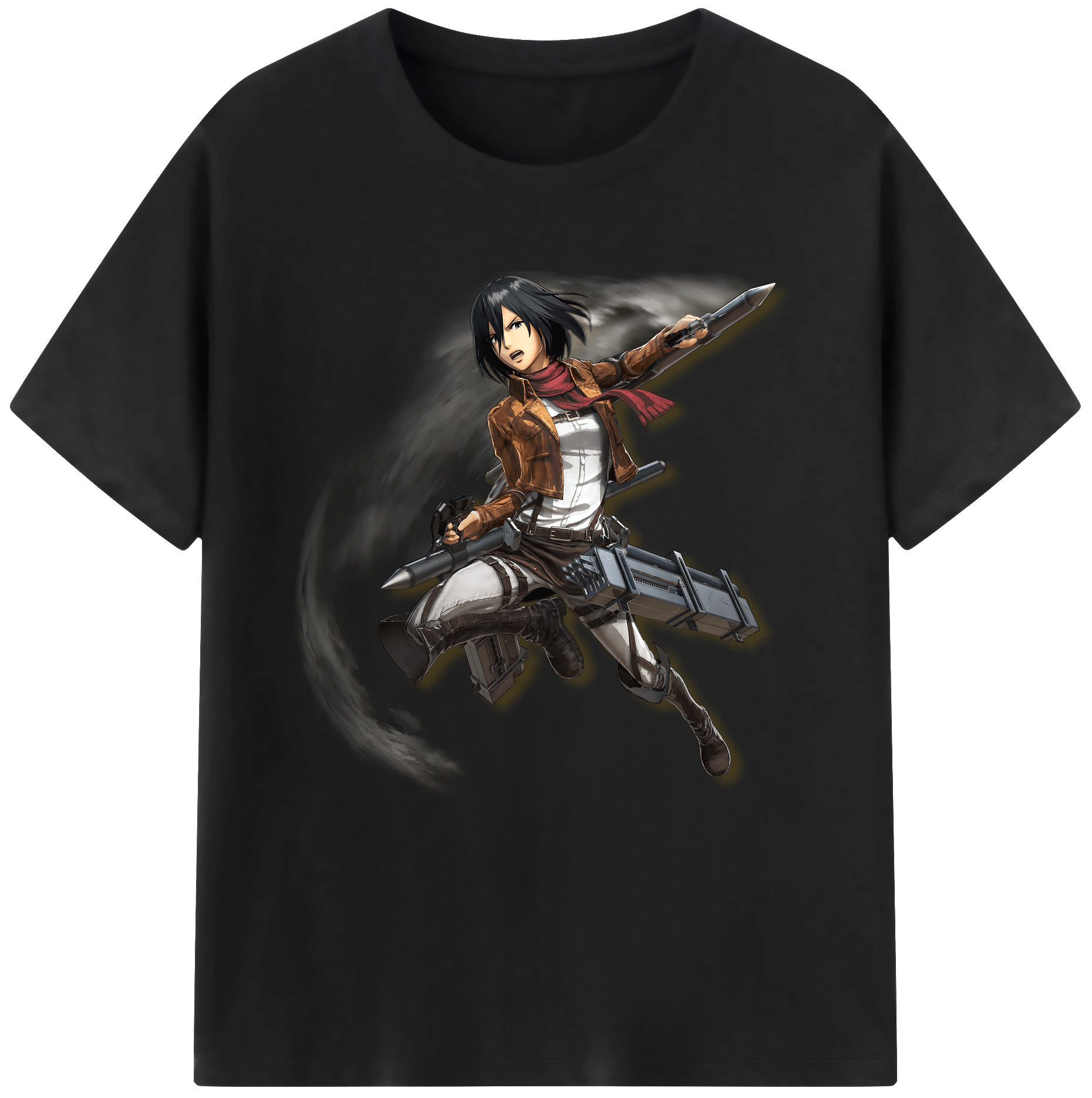 （画像用） 進撃の巨人 ミカサ·アッカーマン Attack on Titan Mikasa Ackerman レディースカジュアルプリントTシャツ（綿100％）