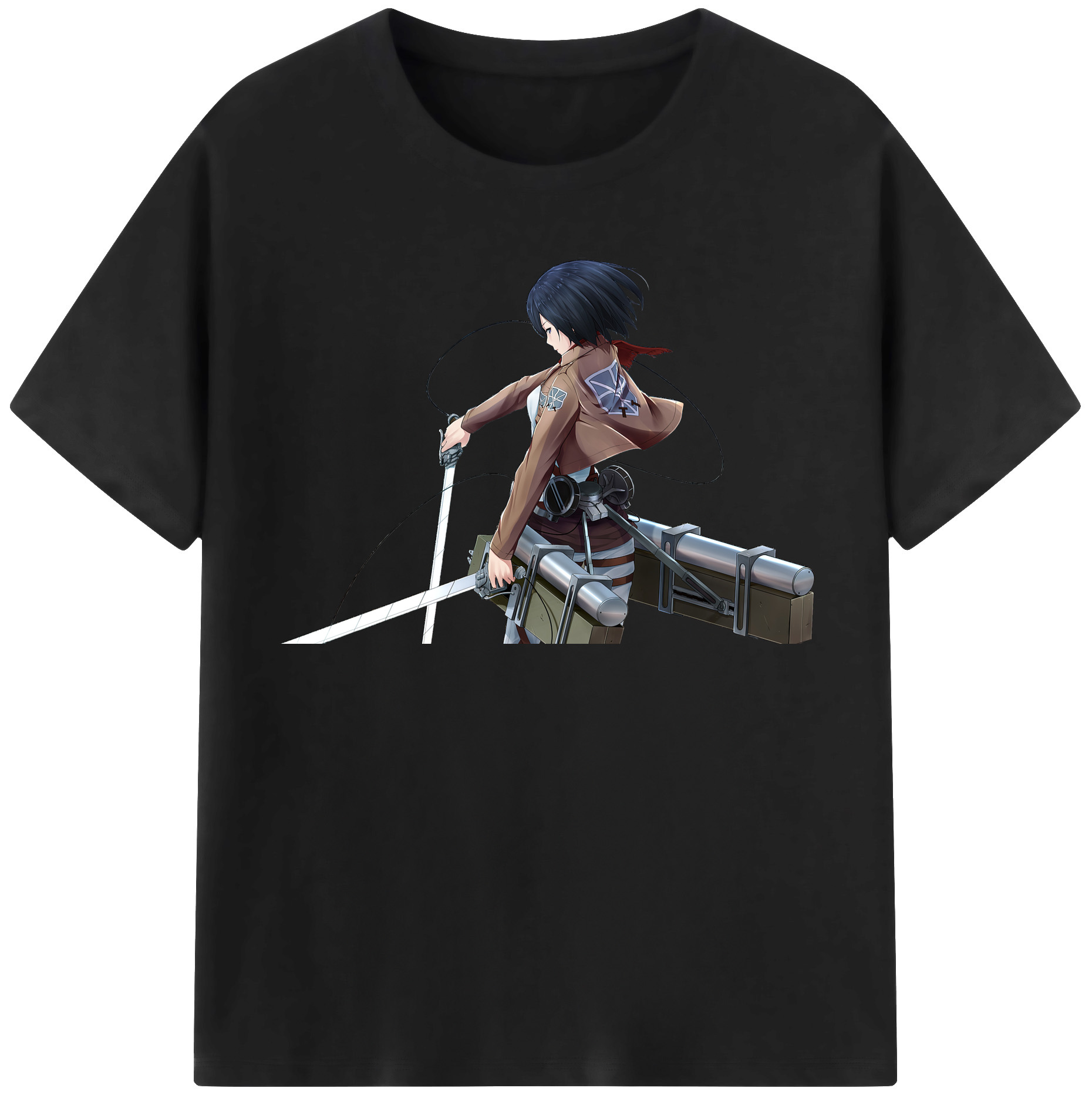 （画像用） 進撃の巨人 ミカサ·アッカーマン Attack on Titan Mikasa Ackerman レディースカジュアルプリントTシャツ（綿100％）