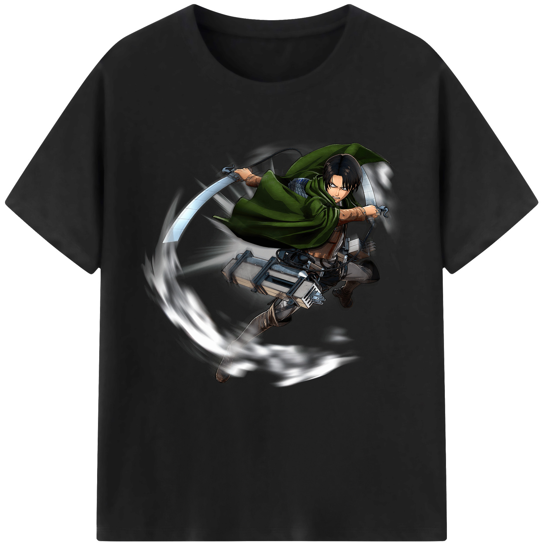 （画像用） 進撃の巨人 リヴァイ·アッカーマン Attack on Titan Levi Ackerman レディースカジュアルプリントTシャツ（綿100％）