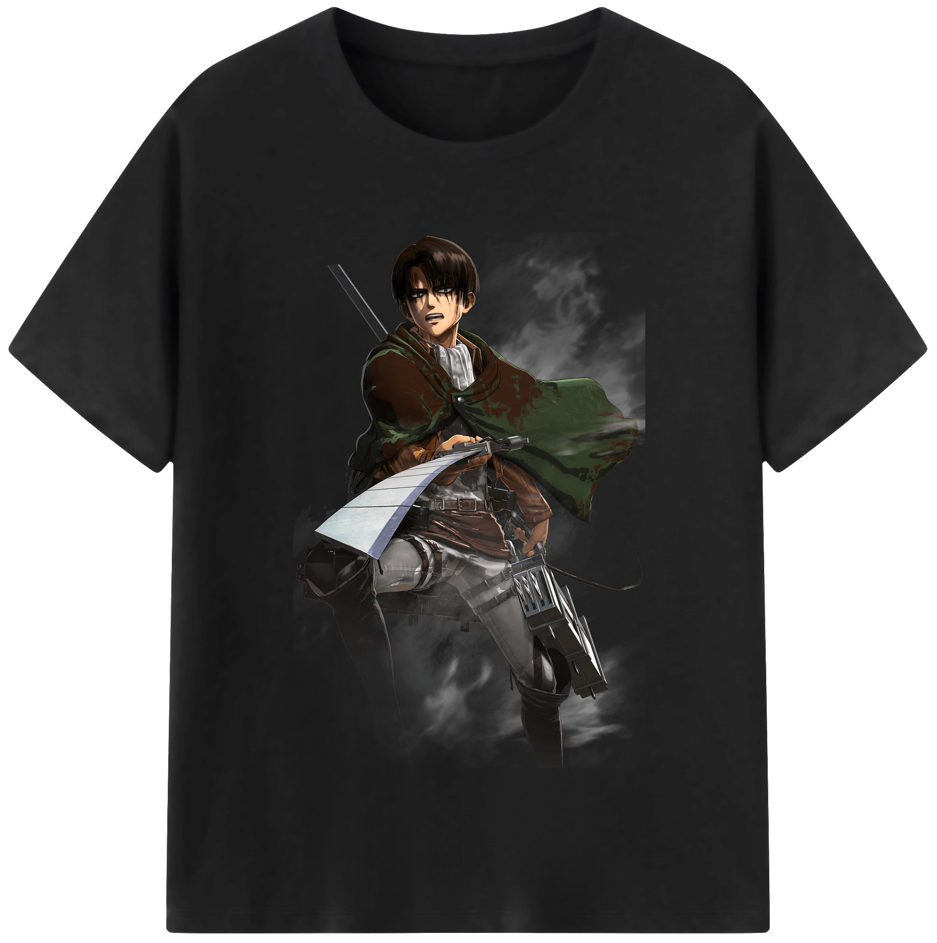 （画像用） 進撃の巨人 リヴァイ·アッカーマン Attack on Titan Levi Ackerman レディースカジュアルプリントTシャツ（綿100％）