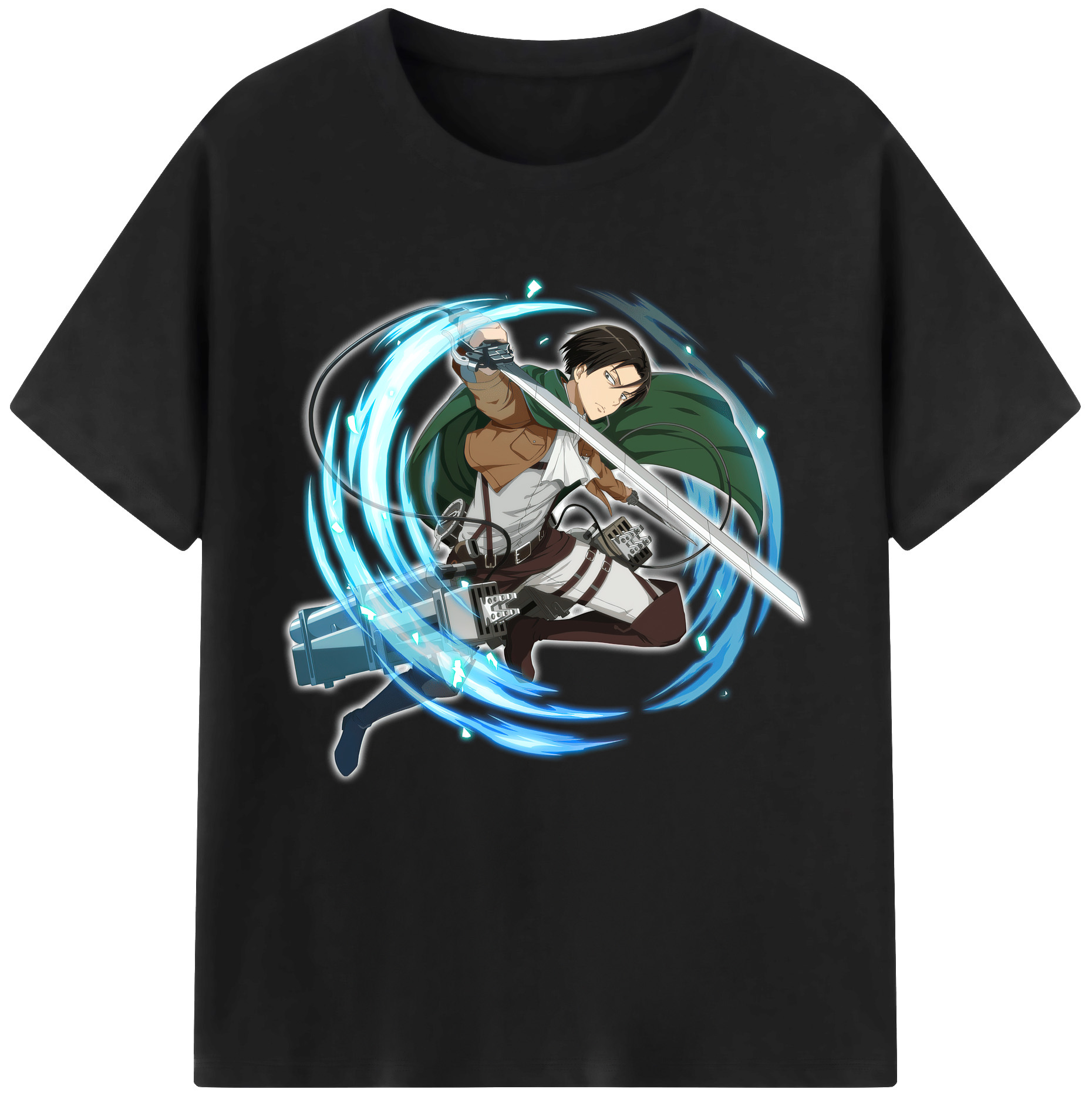 （画像用） 進撃の巨人 リヴァイ·アッカーマン Attack on Titan Levi Ackerman レディースカジュアルプリントTシャツ（綿100％）