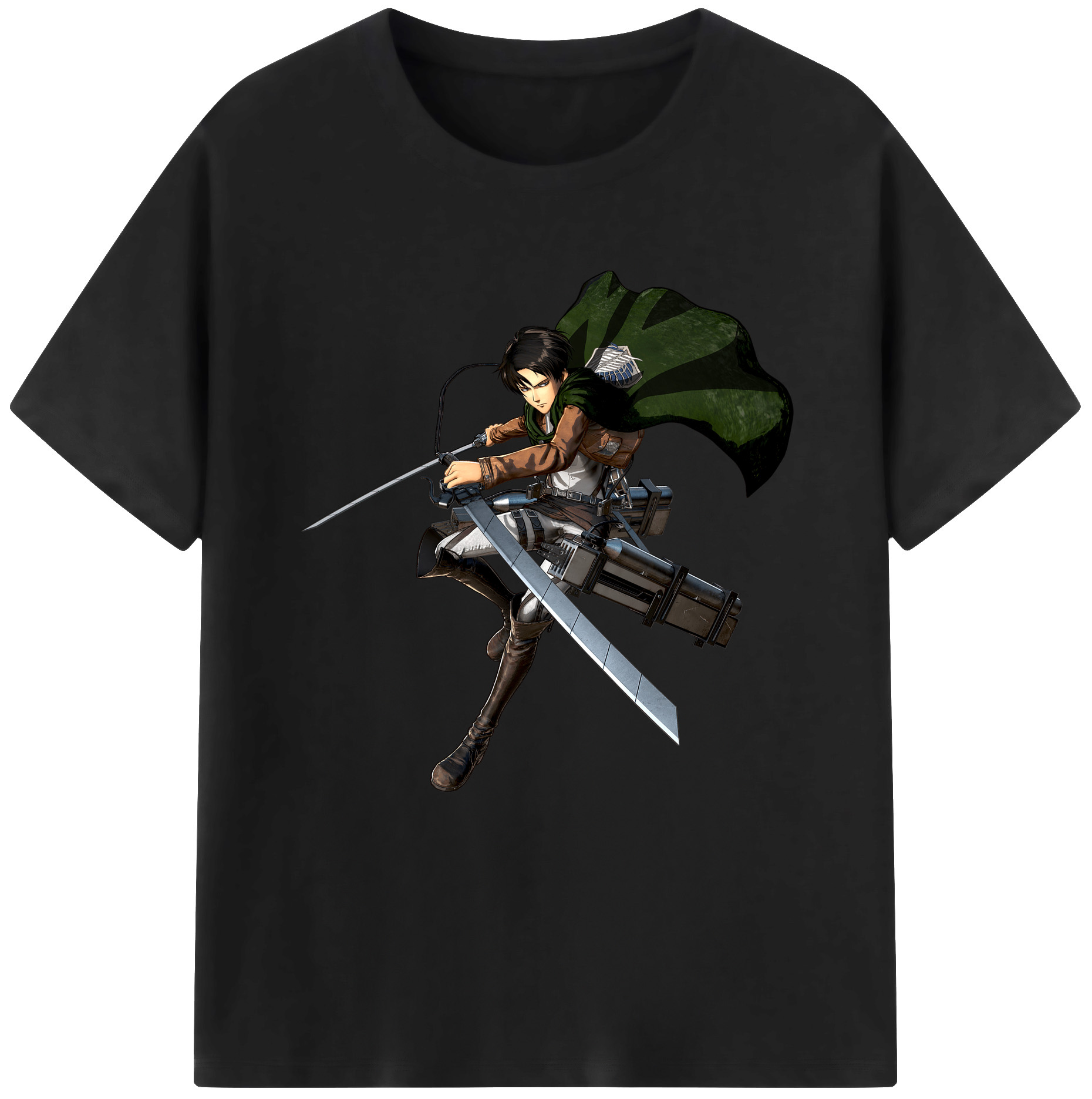 （画像用） 進撃の巨人 リヴァイ·アッカーマン Attack on Titan Levi Ackerman レディースカジュアルプリントTシャツ（綿100％）