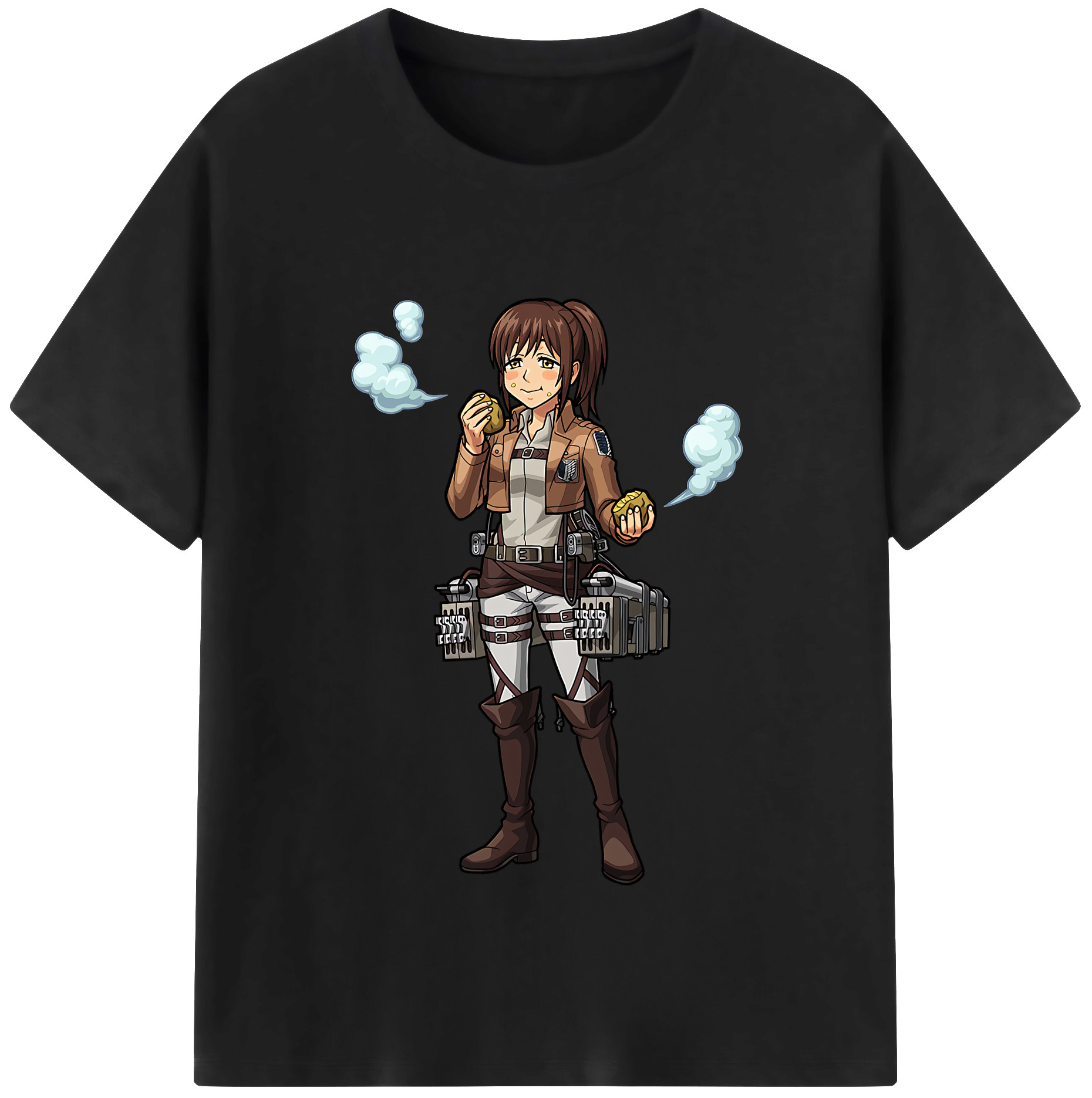 （画像用） 進撃の巨人 サシャ·ブラウス Attack on Titan Sasha Blaus レディースカジュアルプリントTシャツ（綿100％）