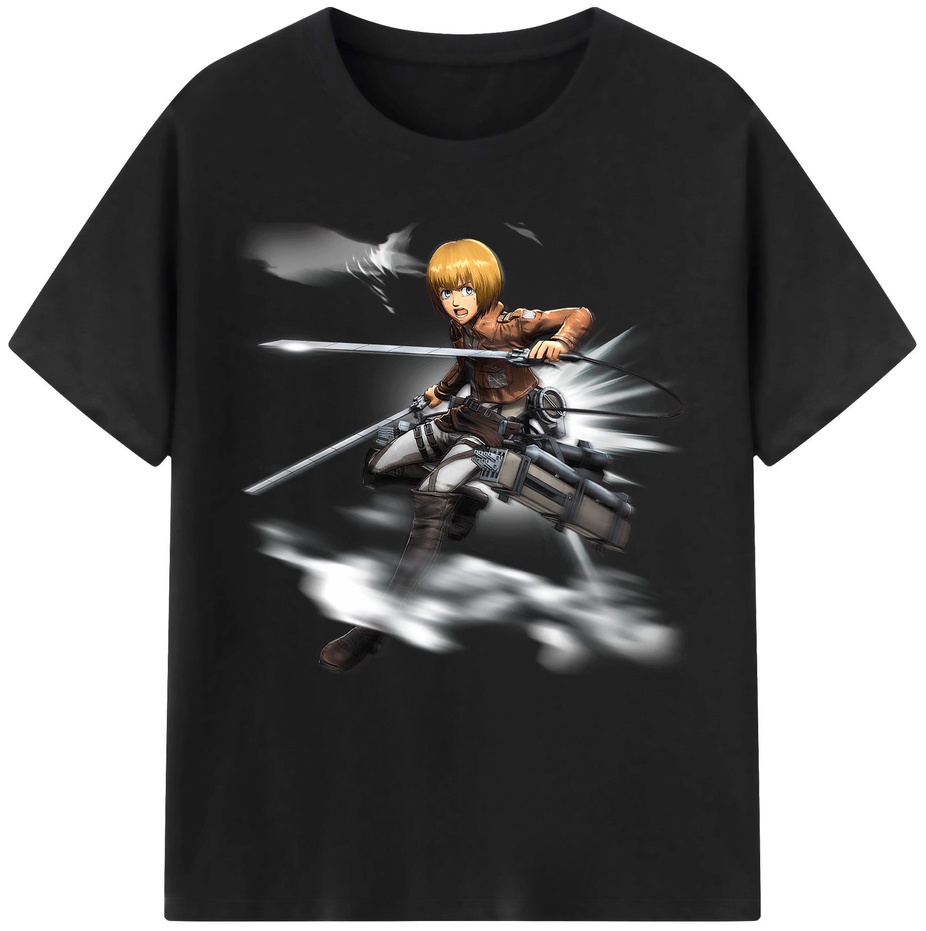 （画像用） 進撃の巨人 アルミン·アルレルト Attack on Titan Armin Arlert レディースカジュアルプリントTシャツ（綿100％）