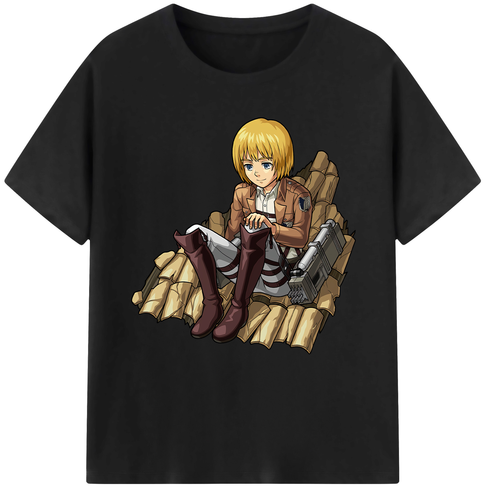 （画像用） 進撃の巨人 アルミン·アルレルト Attack on Titan Armin Arlert レディースカジュアルプリントTシャツ（綿100％）