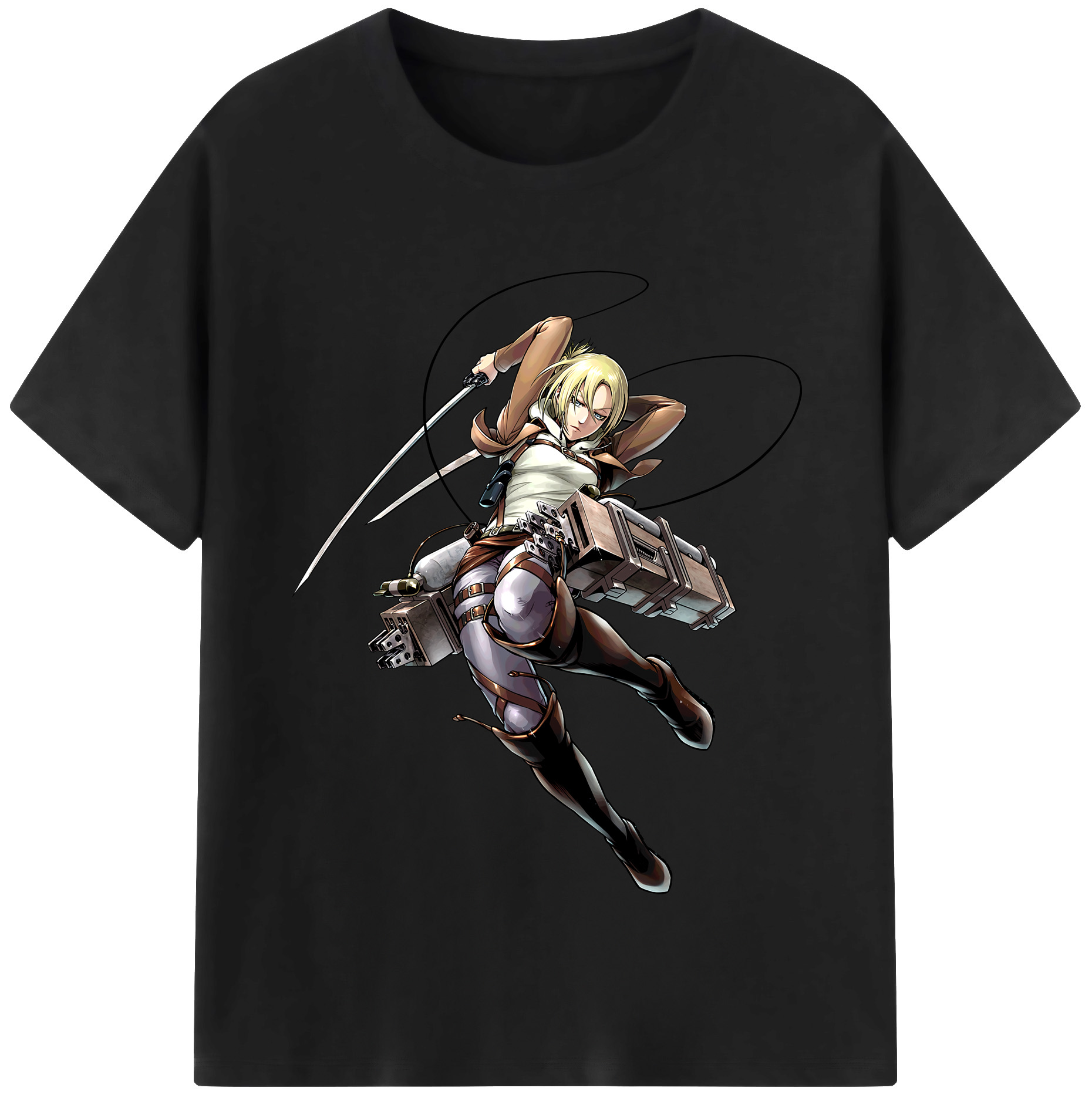 （画像用） 進撃の巨人 アニ・レオンハート Attack on Titan Annie Leonhart レディースカジュアルプリントTシャツ（綿100％）