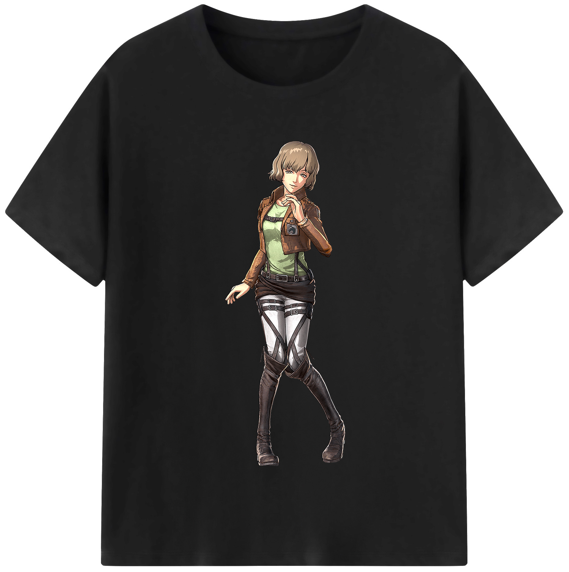 （画像用） 進撃の巨人 ヒツチ Attack on Titan Hitch レディースカジュアルプリントTシャツ（綿100％）