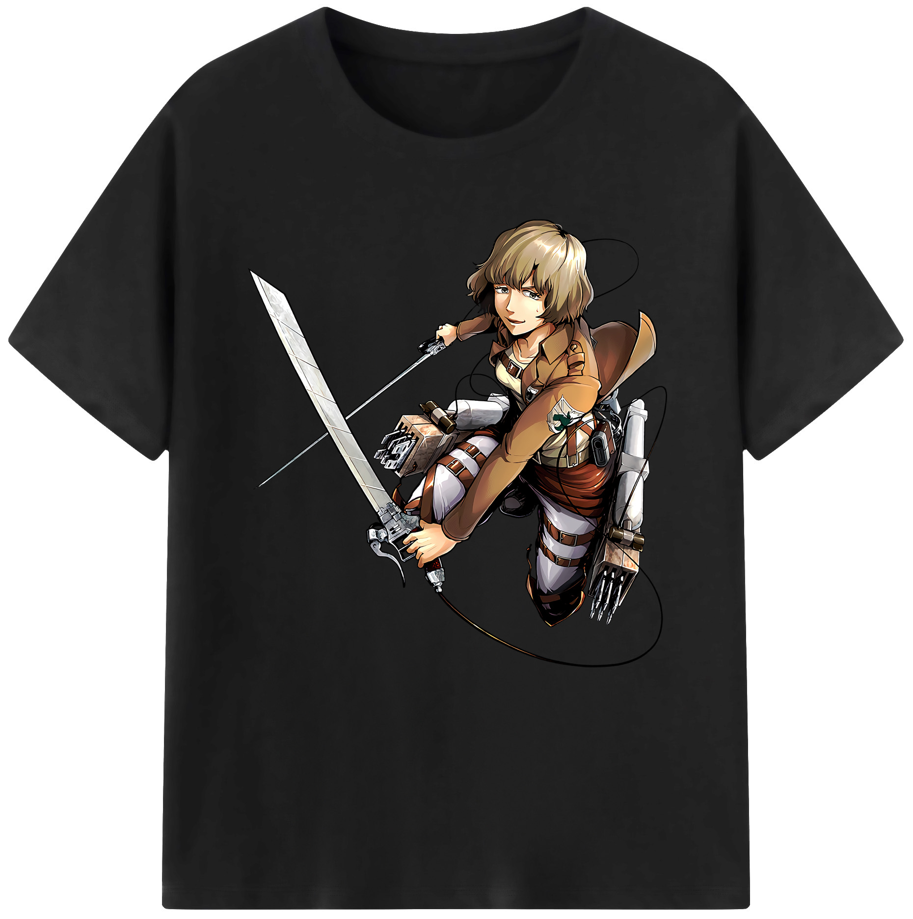 （画像用） 進撃の巨人 ヒツチ Attack on Titan Hitch レディースカジュアルプリントTシャツ（綿100％）