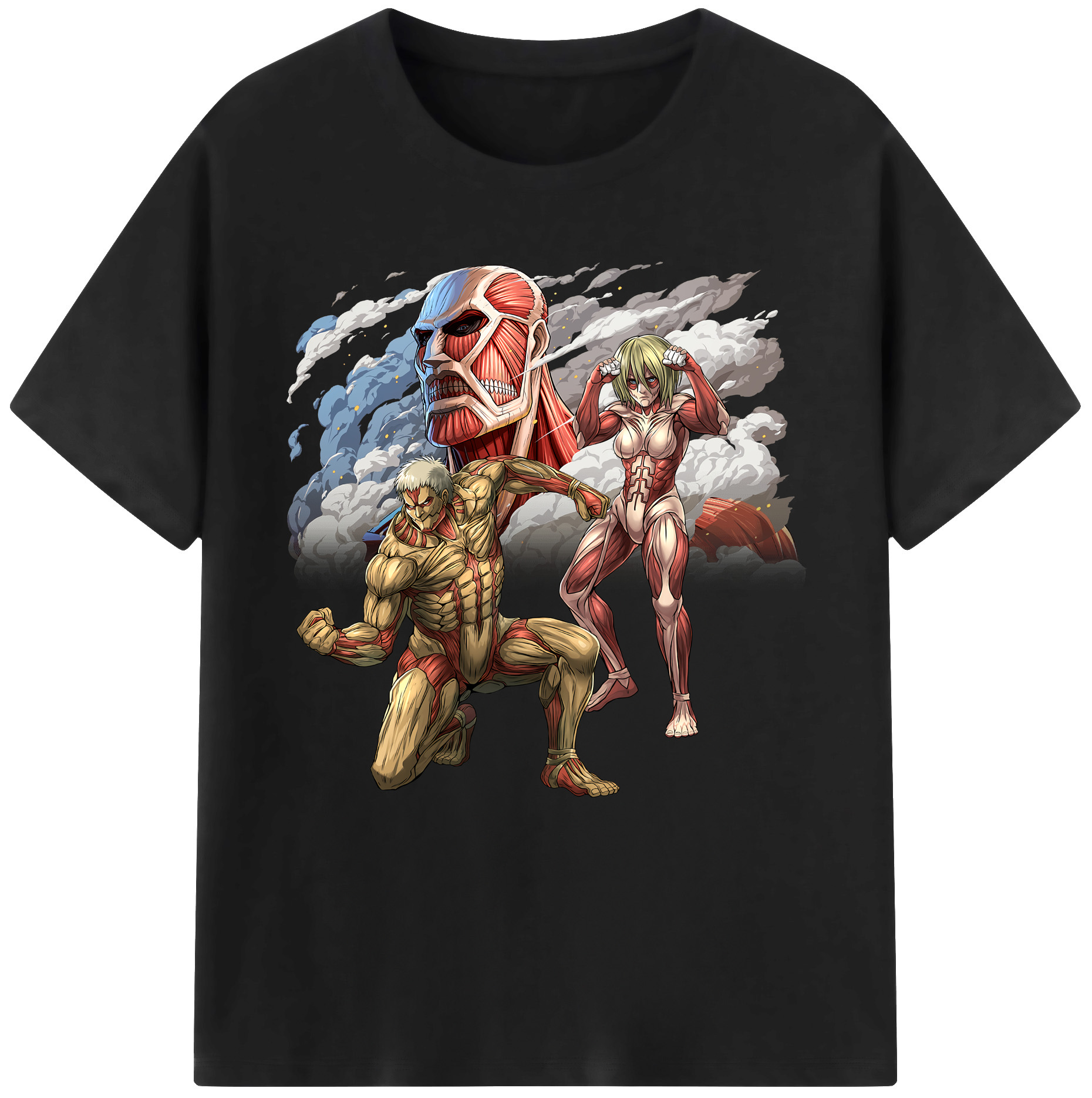 （画像用） 進撃の巨人 Attack on Titan レディースカジュアルプリントTシャツ（綿100％）
