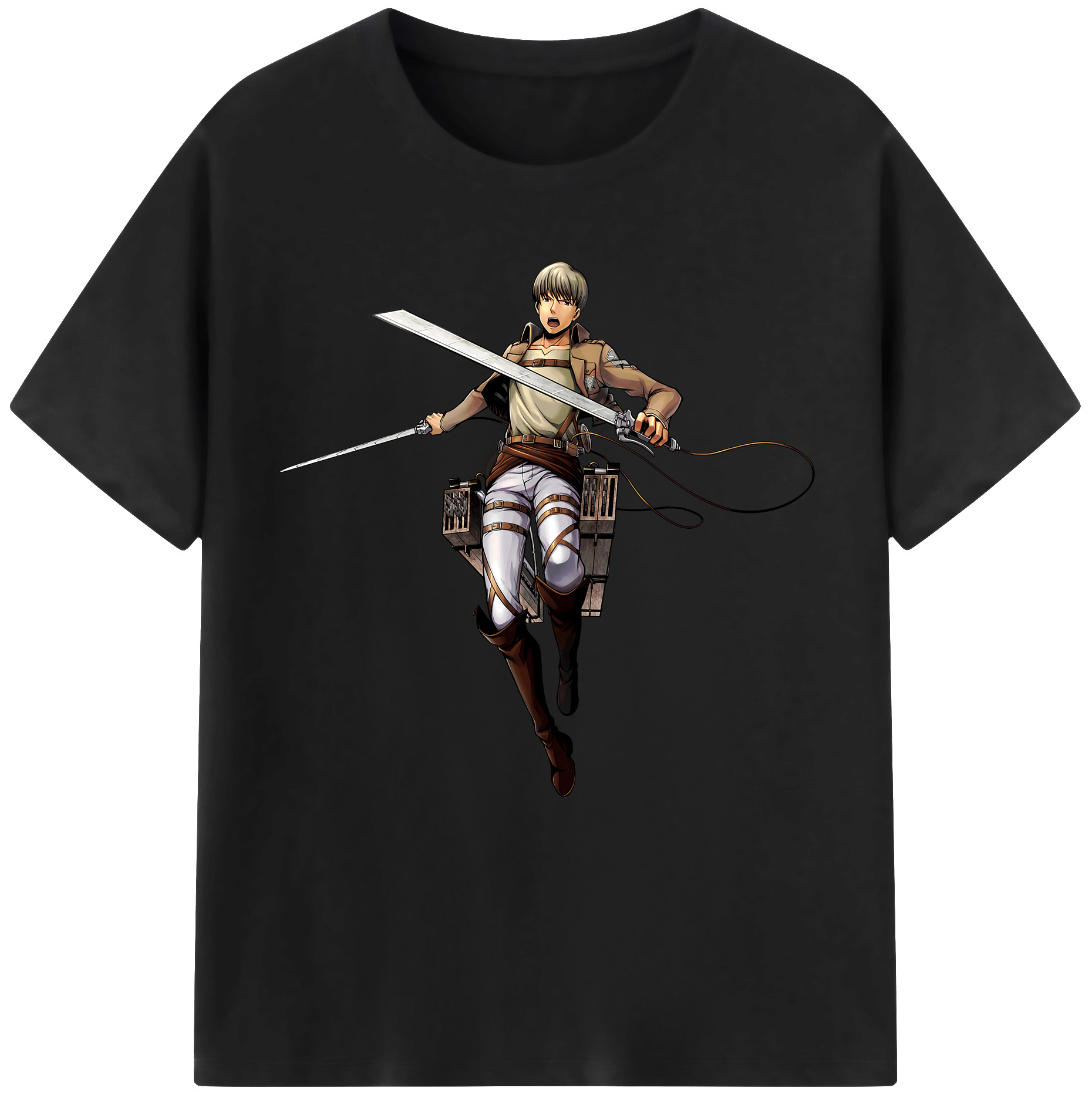 （画像用） 進撃の巨人 Attack on Titan レディースカジュアルプリントTシャツ（綿100％）